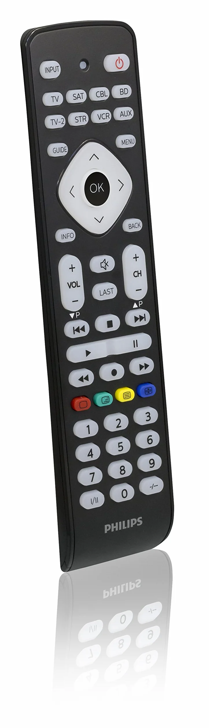 Philips Audio SRP2018/10 Uniwersalny Pilot Zdalnego Sterowania Czarny 21.2 x 5.2 x 2.35 cm