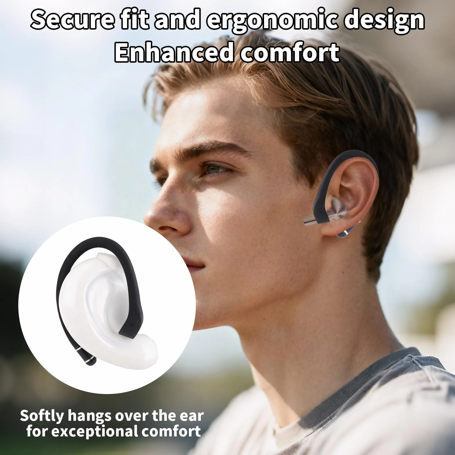 Zaczepy na Uszy Kompatybilne z Samsung Galaxy Buds 3 Pro i Galaxy Buds 3, Antypoślizgowe Zaczepy na Uszy do Słuchawek Dousznych ze Smyczą do Akcesoriów Sportowych i Fitness