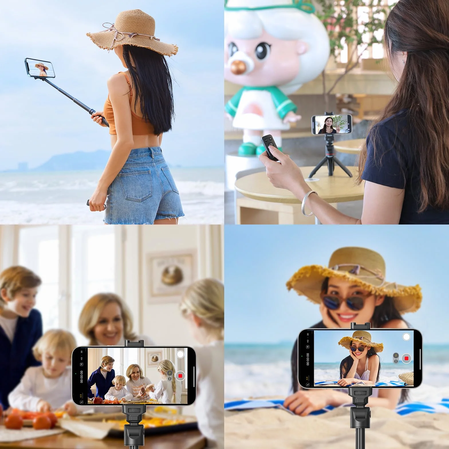 Newmowa Pilot Bluetooth do zdjęć z zoomem dla iPhone (NIE dla iOS 26) | Nagrywanie Wideo/Robienie zdjęć/Przełączanie Kamer akumulatorowy,ładowalny Przenośny Pilot Migawki do Selfie Vlog Podróży