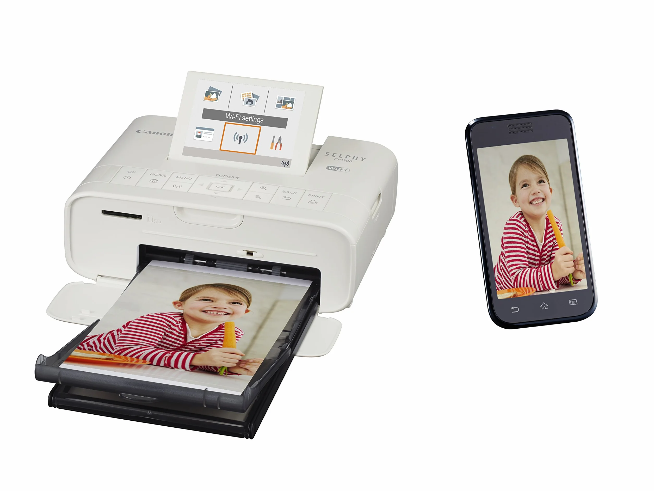 Canon SELPHY CP1300 Drukarka do zdjęć sublimacji WiFi - Drukarki fotograficzne (sublimacja odcieni, kaseta, LCD, 8,13 cm (3,2"), biała, SD,SDHC, SDXC)
