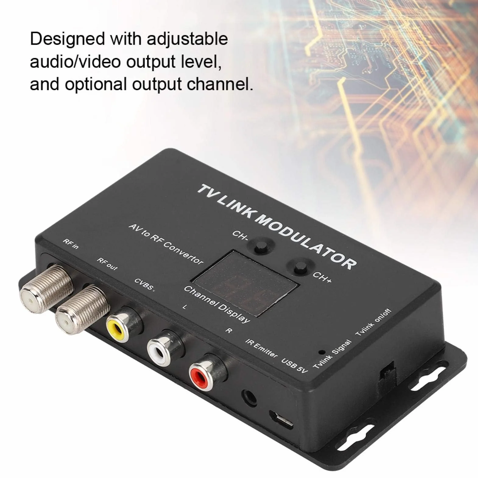 Modulator UHF TM70 TV-LINK Konwerter AV na RF Przedłużacz IR PAL/NTSC