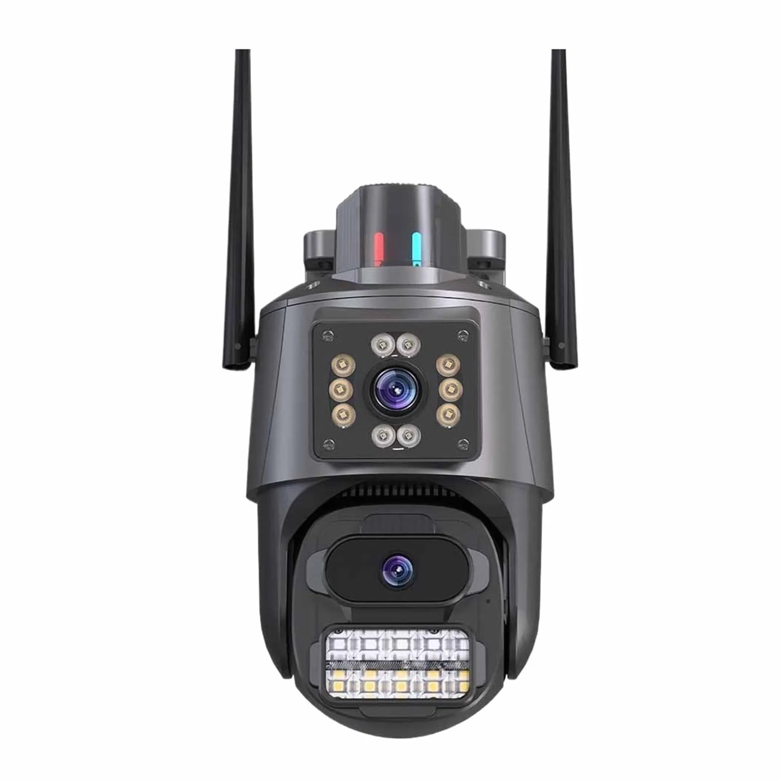 Kamera CCTV 6MP z podwójnym obiektywem, do monitoringu, z ochroną Wi-Fi, wodoodporna, z alarmem policyjnym i oświetleniem IP(ADD 32G)