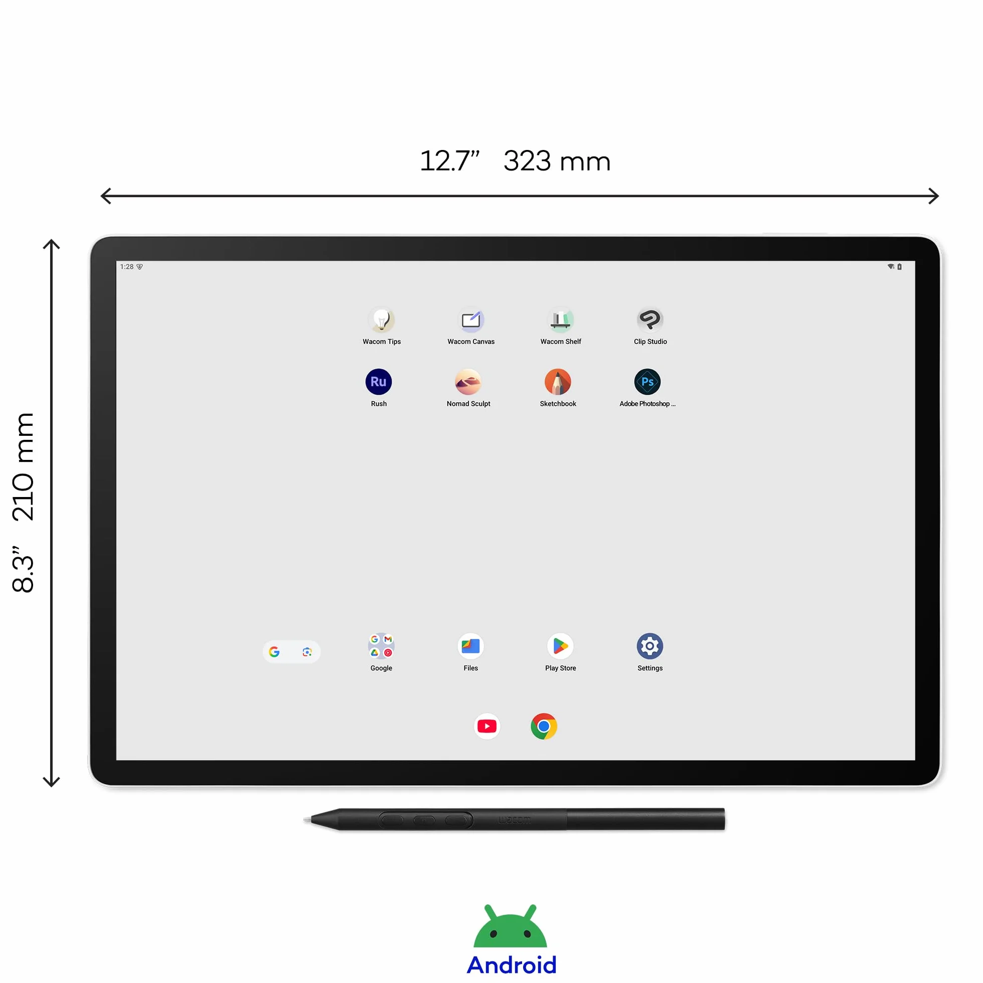 Wacom MovinkPad Pro 14 Tablet do rysowania – odczucie długopisu na papierze z ekranem OLED dla prawdziwej czerni, wyjątkowy kontrast, szybka reakcja, szkło teksturowane premium, bardzo precyzyjny