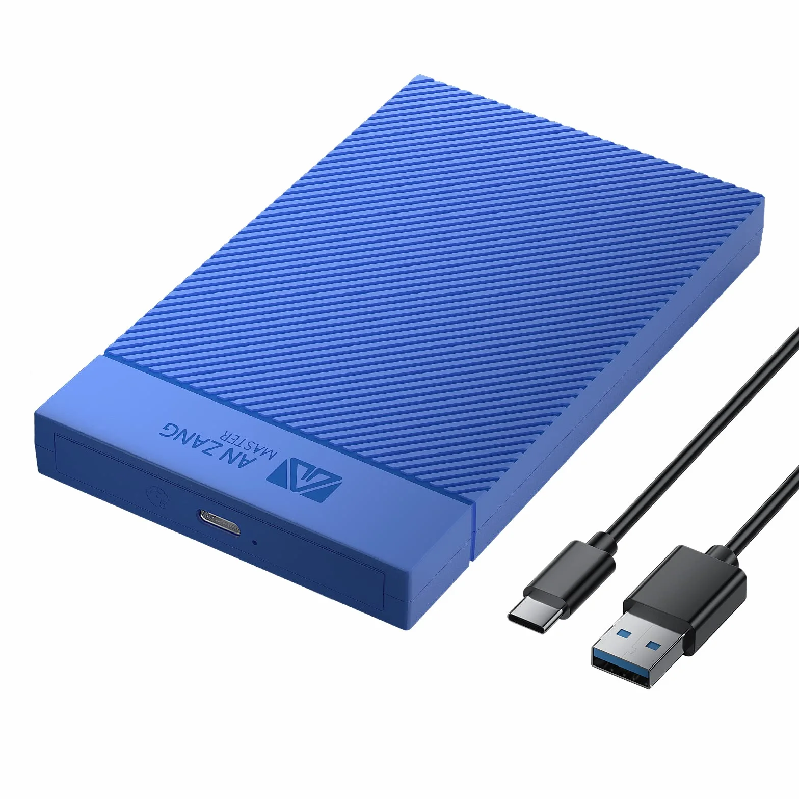 2,5 cala Hard Drive Enclosure - SANZANG beznarzędziowa obudowa dysku twardego USB 3.0, obsługuje UASP i Trim do 2,5 cala SATA SSD i HDD o wysokości 9,5 mm, 7 mm, w zestawie kabel typu C do A,
