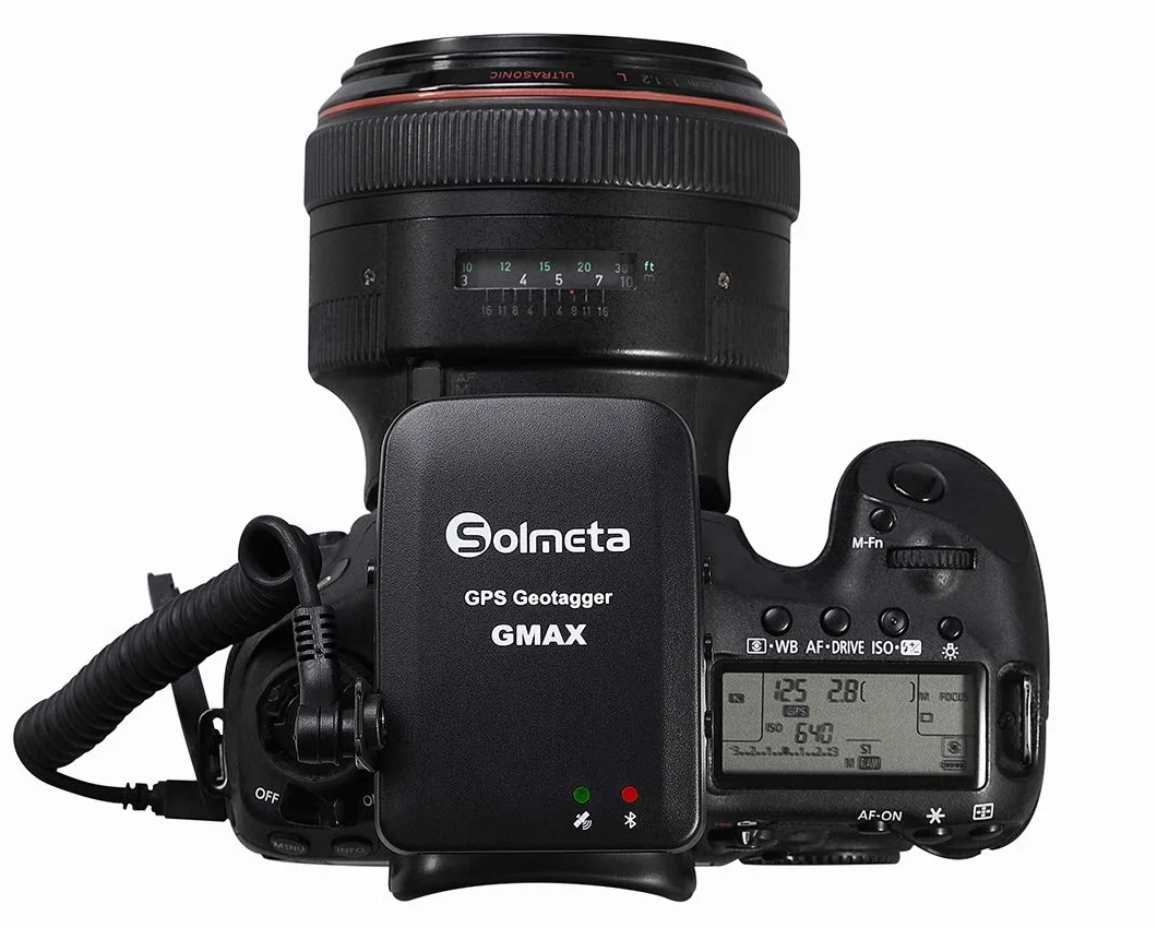 Odbiornik GPS GMAX EOS2 Geotagger z funkcją Bluetooth do Canon GP-E2 i innych funkcji