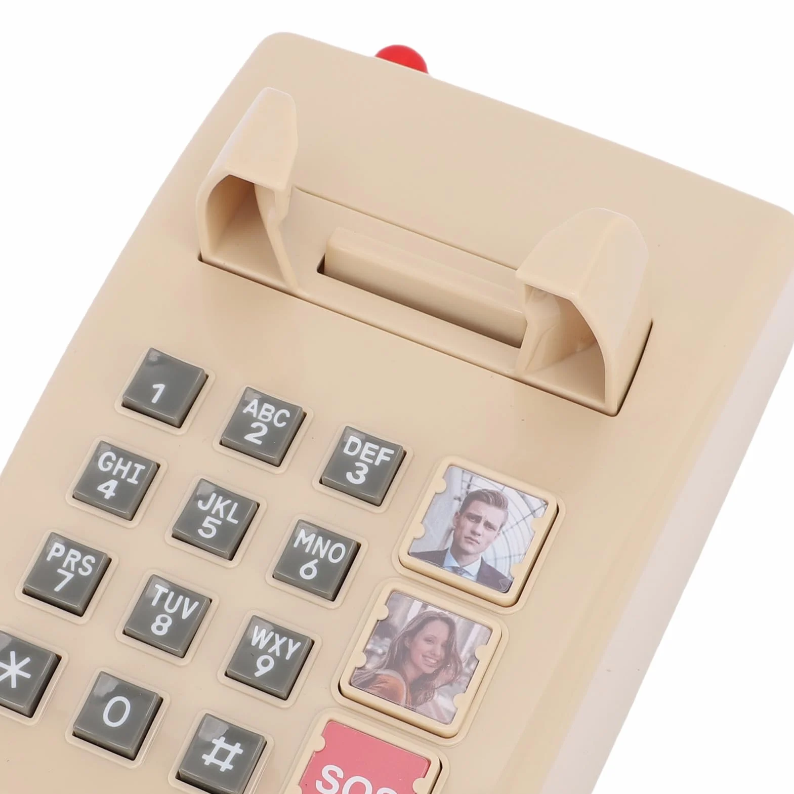 Telefon do ściany Retro z regulowaną objętością, łatwy w Użyciu Telefonu Telefonu Stacjonarnego, 3-poziomowy Wolumen One-Touch SOS, do Domu, Biurka, Szkoły, Biura