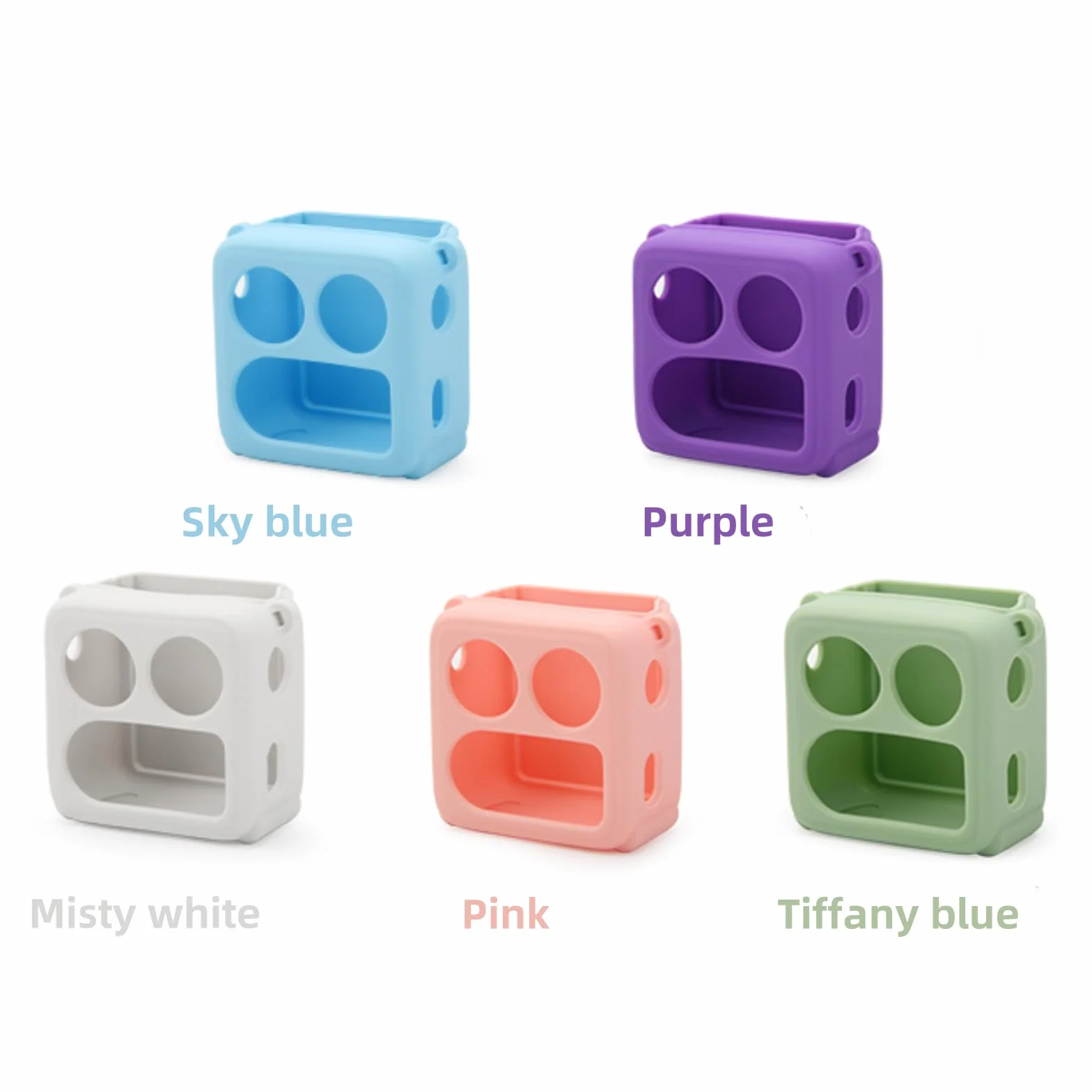 Yoto Mini silikonowe etui ochronne do Yoto Mini odtwarzacz audio dla dzieci silikonowa osłona z paskami (fioletowy)