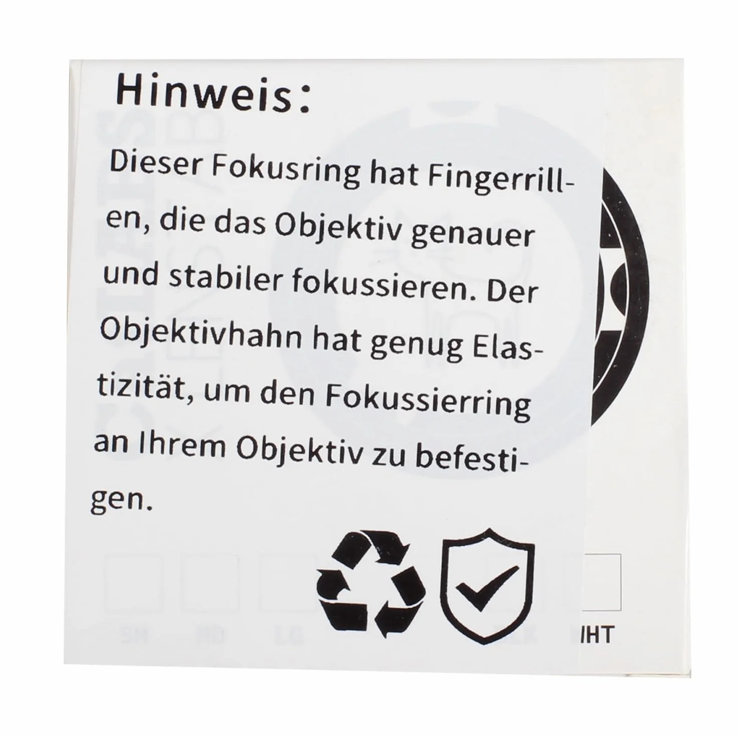 eTone pierścień ostrości, koło zębate, pierścień Follow Focus, pierścień do obiektywu obiektywu, gumowe pierścienie obracane o 360 stopni, do obiektywów aparatu cyfrowego (kolor czarny, 64 mm-76 mm)