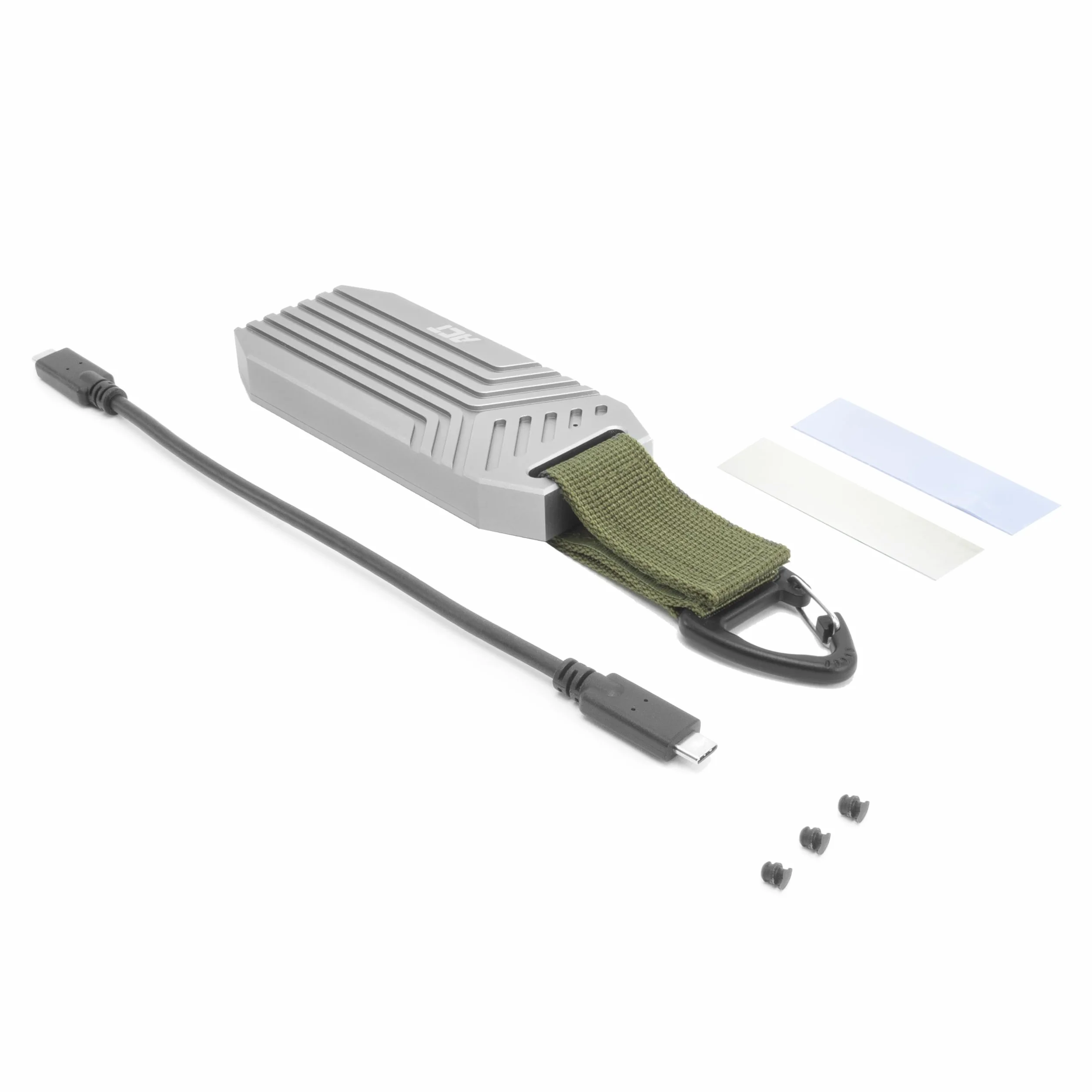 ACT Obudowa USB4 M.2 NVMe SSD, M.2 2280 NVMe/PCIe z M-Key lub B+M-Key, 40 Gb/s, beznarzędziowa, aluminiowy radiator, typ C - AC1625