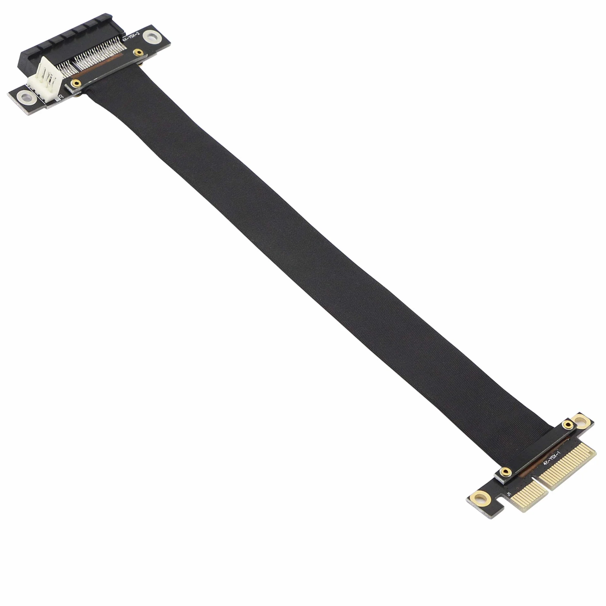 GINTOOYUN PCIE Kabel PCI-Express 3.0-1 męski na żeński Adapter przedłużający PCI-E X4 do kart graficznych (23 cm, 180°