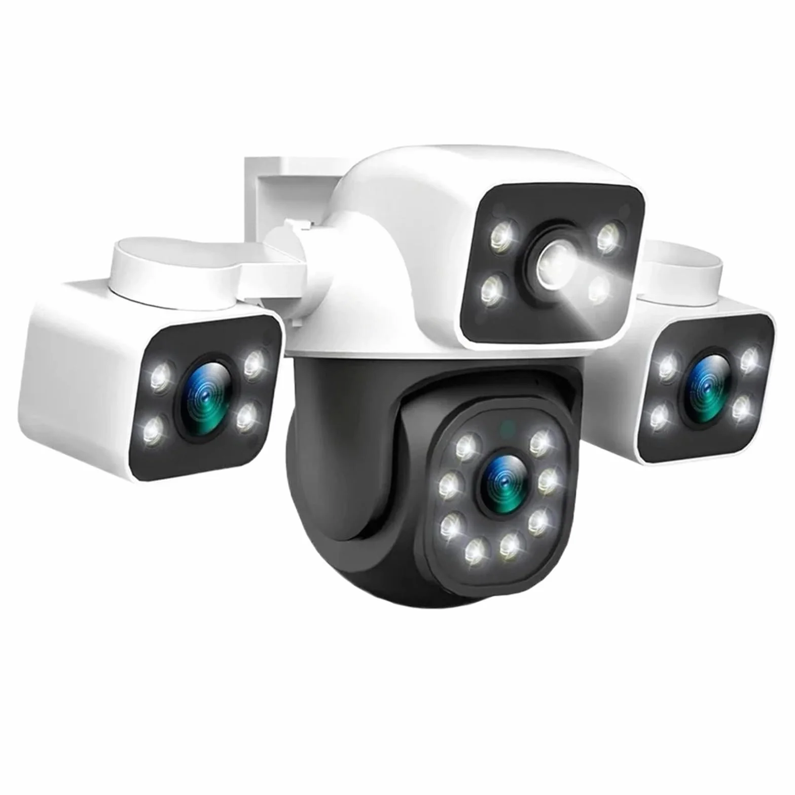 Kamera bezpieczeństwa, Kamera IP WiFi 6 MP, 3 obiektywy, ekrany, 10-krotny zoom, detekcja AI, automatyczne śledzenie, bezprzewodowa zewnętrzna kamera do monitoringu CCTV(Only Camera)