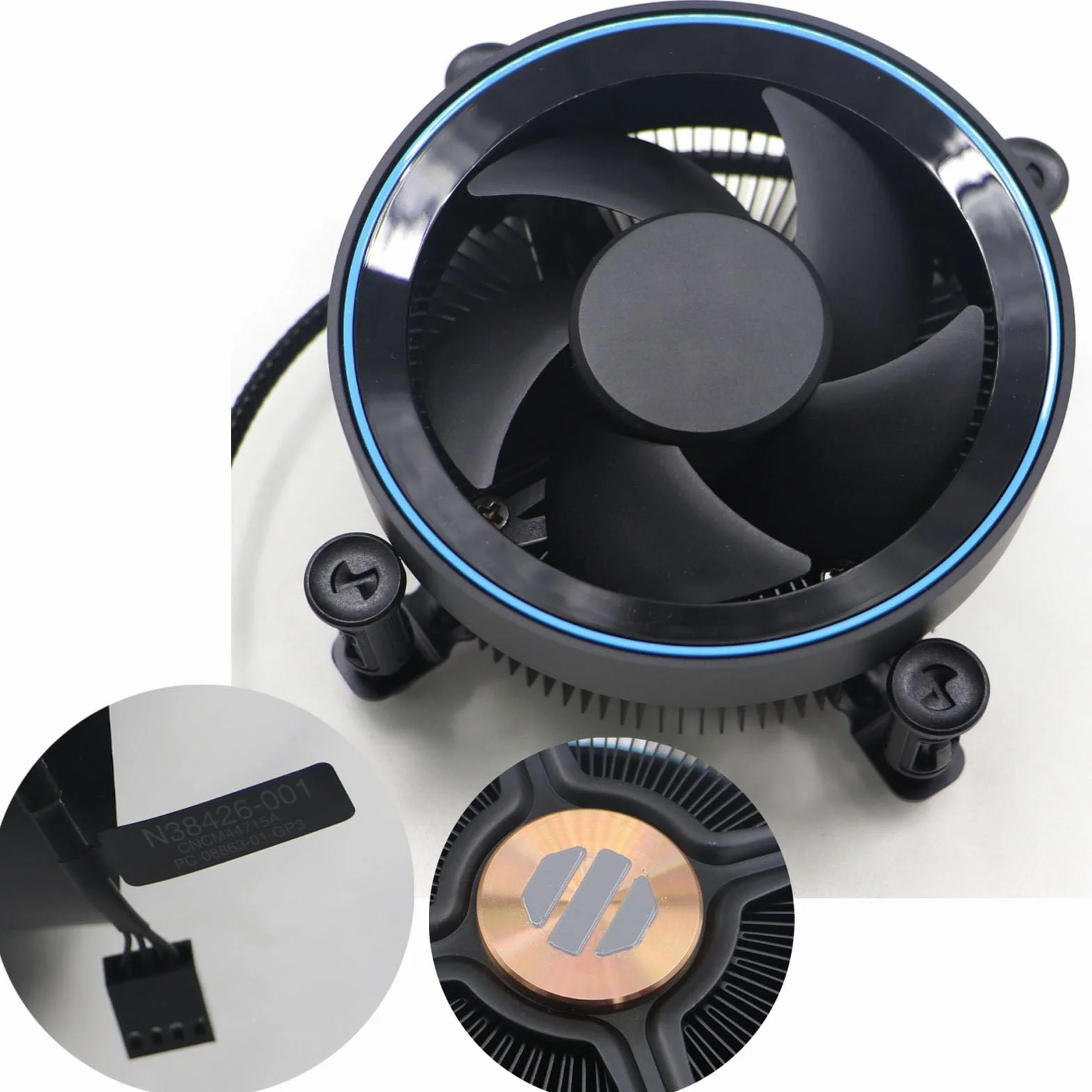 Core Ultra radiator procesora 3/5/7 - kompatybilny z procesorem Intel Cooler aluminiowy radiator miedziany rdzeń bazowy do rdzeni LGA1700 Ultra 2-215 225 225F 265 265F-z 65W Intel CPU Cooler i 4