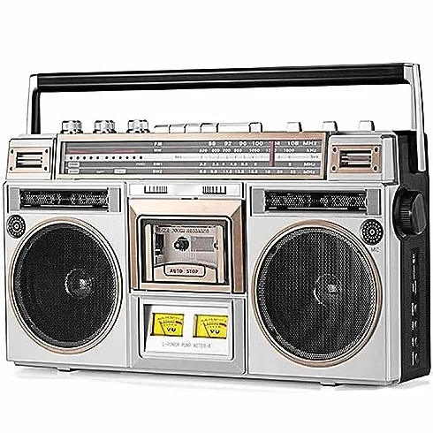 Odtwarzacz taśmowy retro Boombox CD z Bluetooth, radiem FM/DAB+, nagrywaniem USB i magnetofonem do odtwarzania muzyki i spotkań rodzinnych