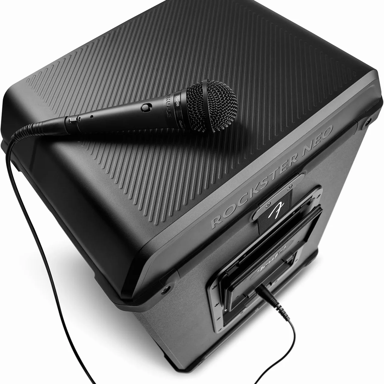 Głośnik Bluetooth Fender x Teufel ROCKSTER NEO, przenośny głośnik bezprzewodowy, 130 dB SPL Peak – długi czas pracy baterii (Black & Steel)