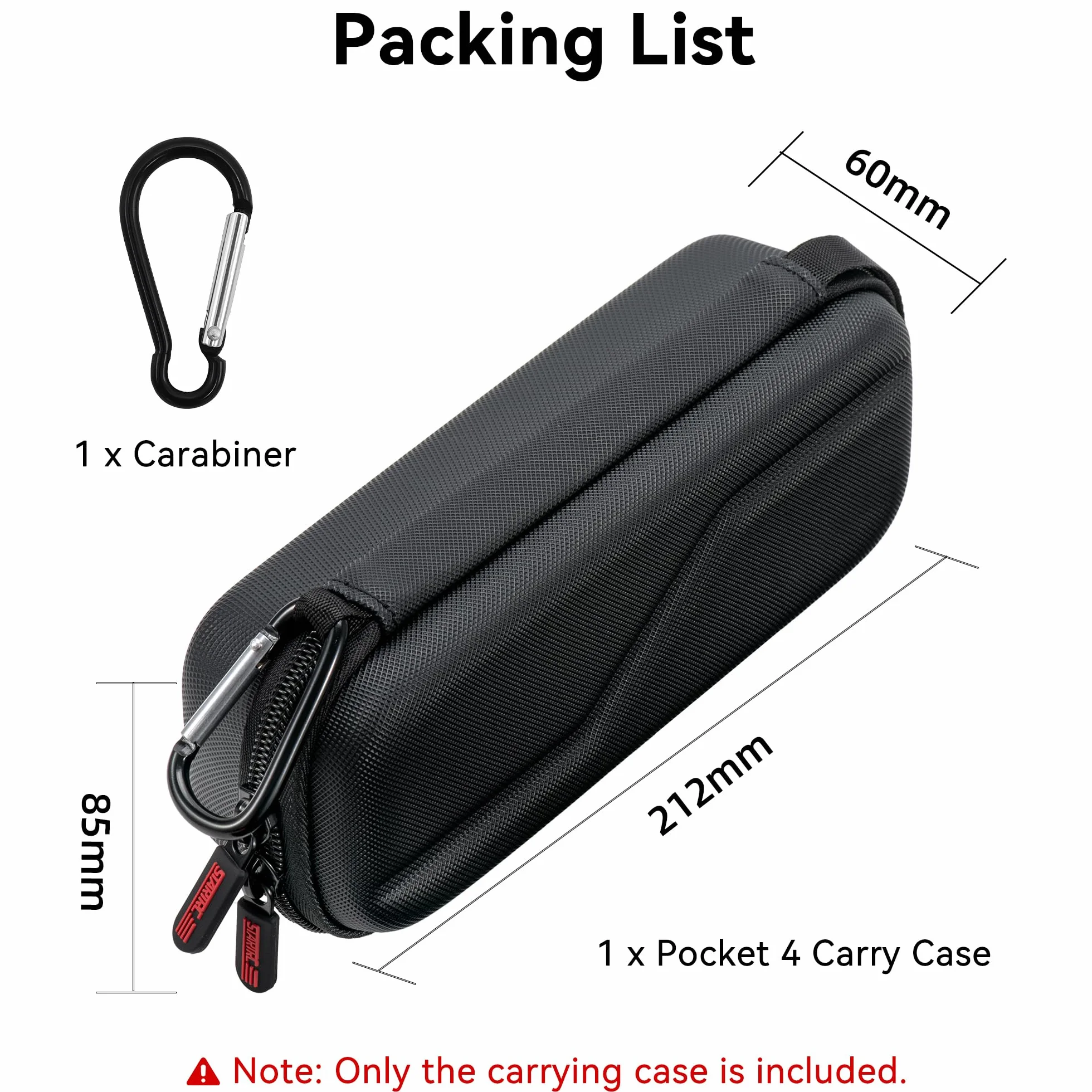 Osmo Pocket 4 Etui Transportowe Przenośna Twarda Torba Podróżna z PU Shell Ochronna Obudowa do DJI Osmo Pocket 4 Creator Combo Kamery z Paskiem na Ramię