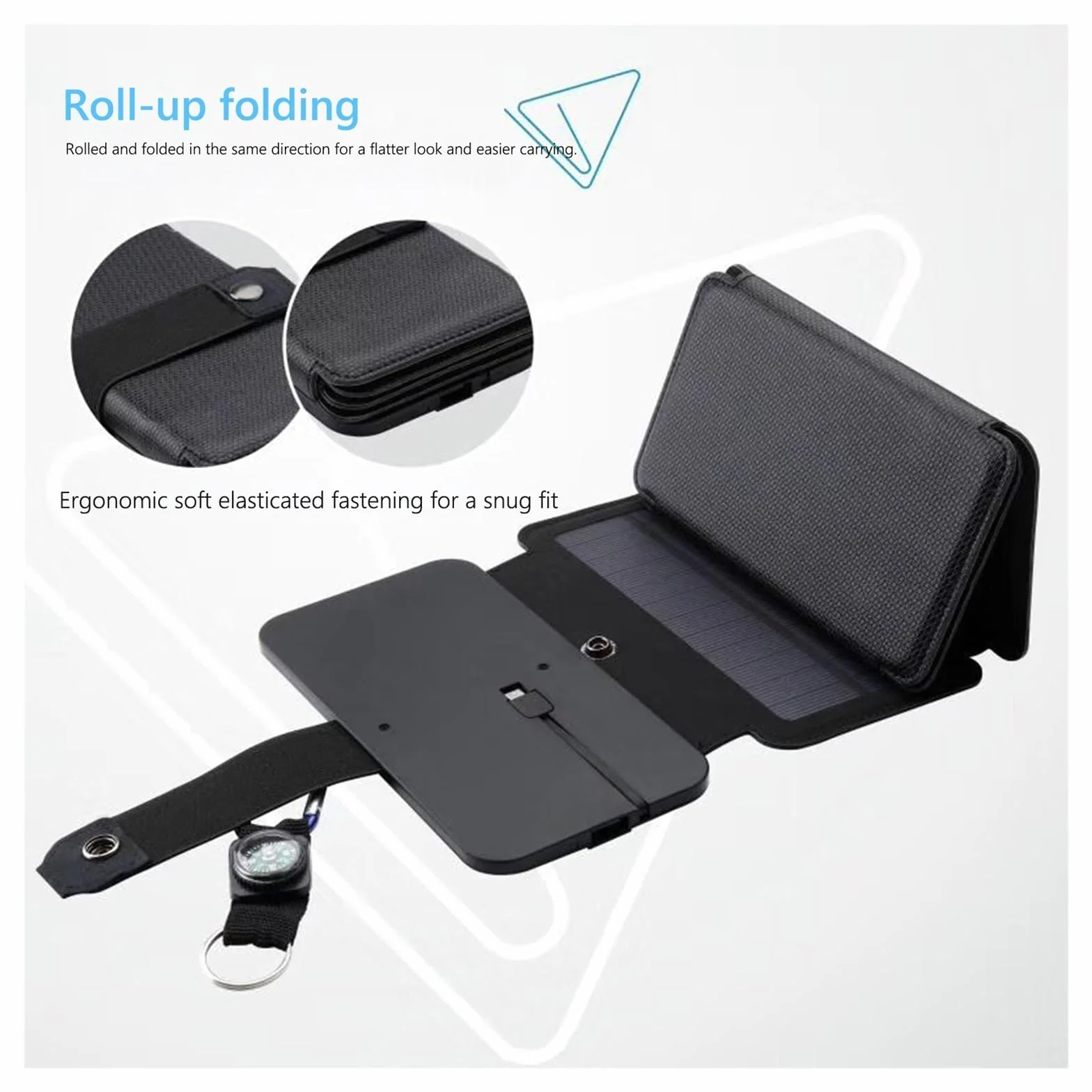 łAdowarka Z Panelem SłOnecznym 80/20W składany panel słoneczny przenośny USB 5V wodoodporny ogniwo słoneczne zewnętrzna mobilna ładowarka do ładowania telefonu(80W 5 solar panels)