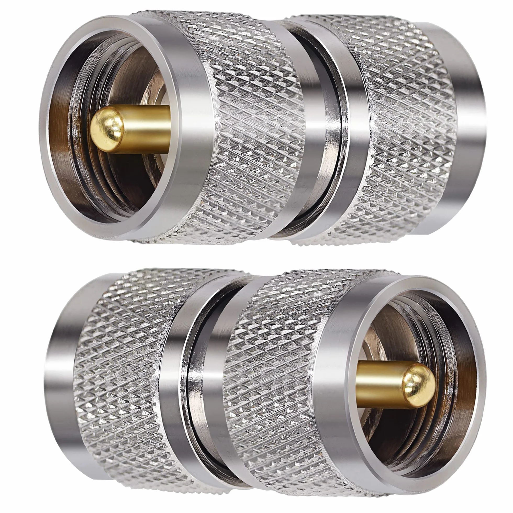 Wtyczka koncentryczna UHF TUOLNK PL259 Wtyczka UHF do wtyczki UHF Adapter koncentryczny PL-259 Wtyczka do kabla przedłużającego 2szt