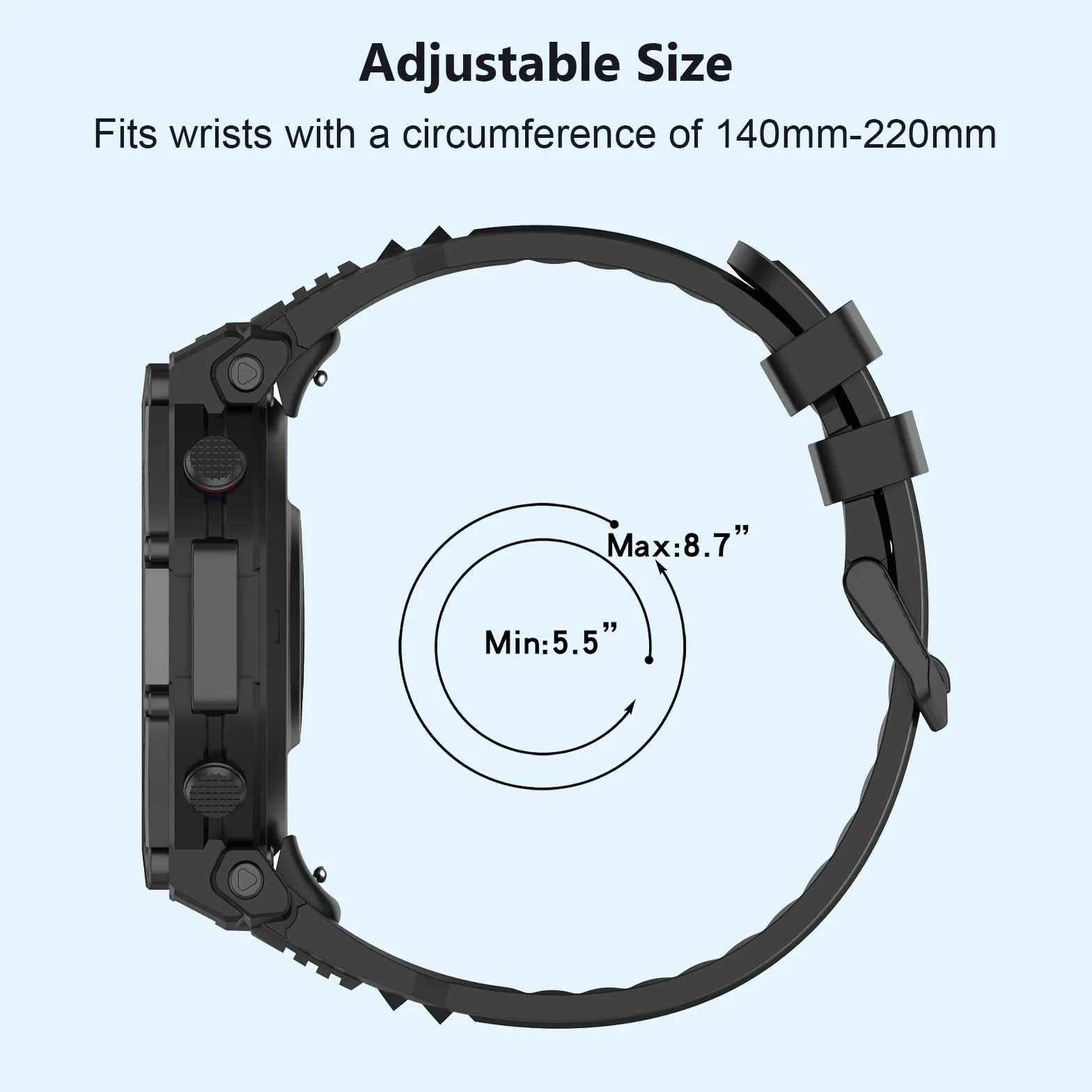 Bransoletki kompatybilne z Amazfit T-Rex 3 Pro 44 mm, 20 mm, miękki silikon, sportowy pasek zamienny do Amazfit Active 2 44 mm / Active 2 Square/Amazfit GTR mini, dla mężczyzn i kobiet