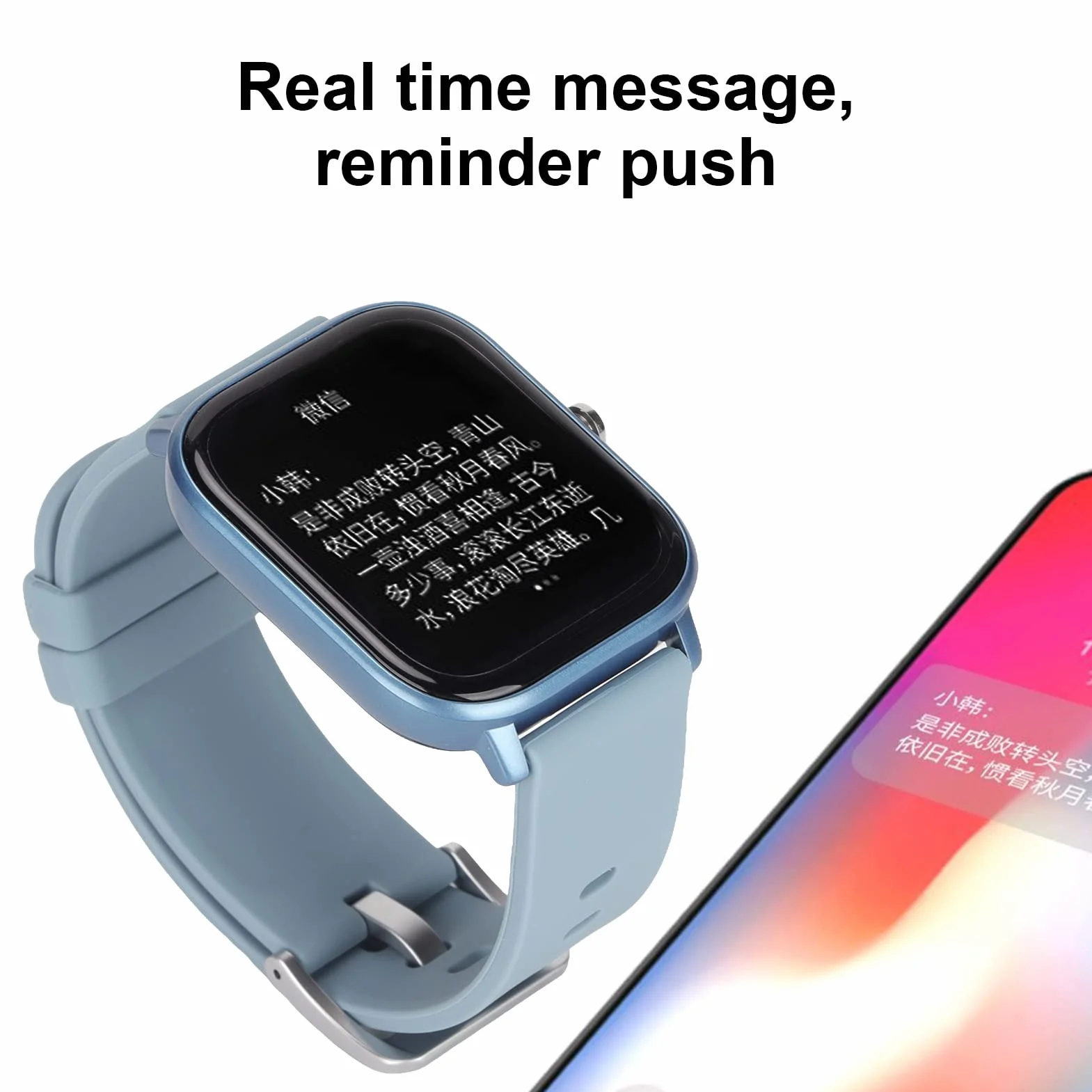 Inteligentna opaska na nadgarstek Wodoodporna zegarki w czasie rzeczywistym DIY Dial Fitness Watch z krokomierzem dla kobiet i mężczyzn 1.4in