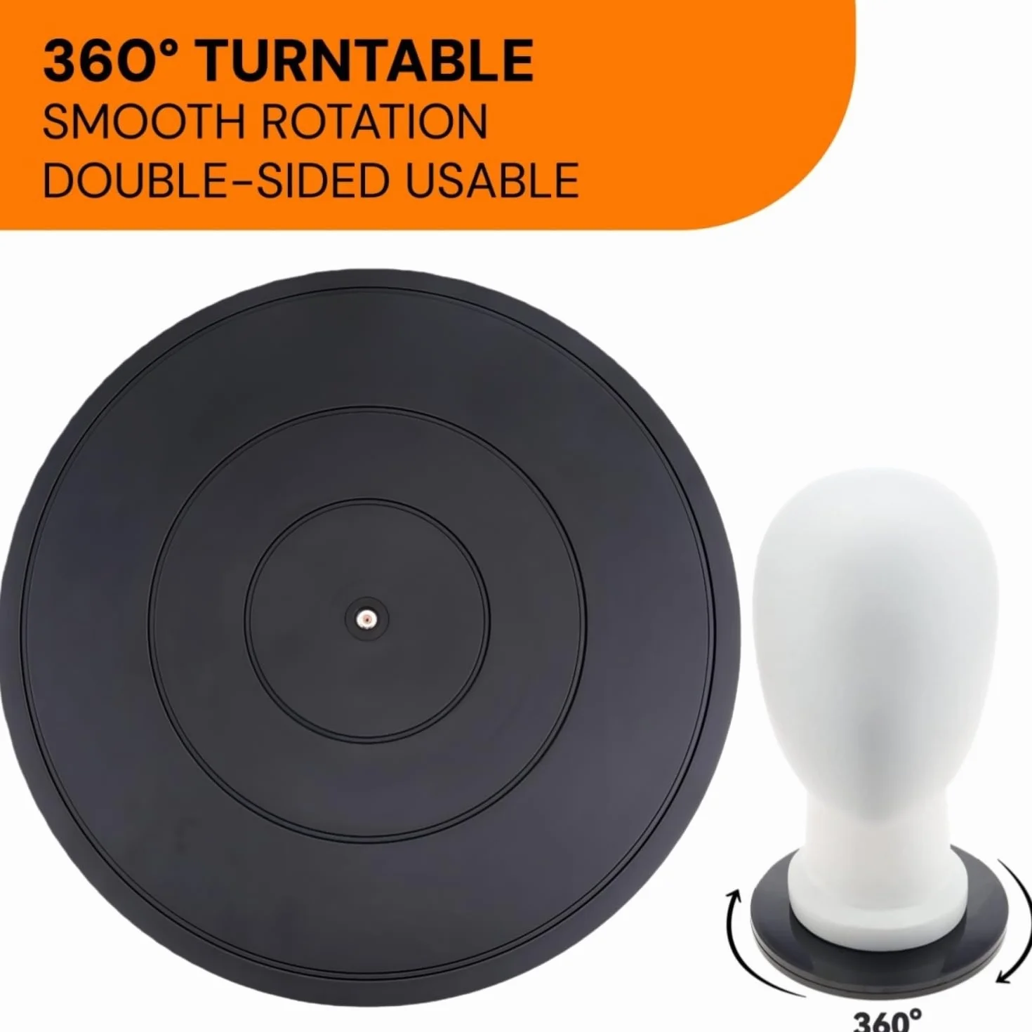 Platforma obrotowa 40 cm, platforma obrotowa o 360 stopni, uniwersalna płyta obrotowa ze stalowymi łożyskami kulkowymi, płyta obrotowa, wielofunkcyjna do laptopów, monitorów, telewizorów, głośników