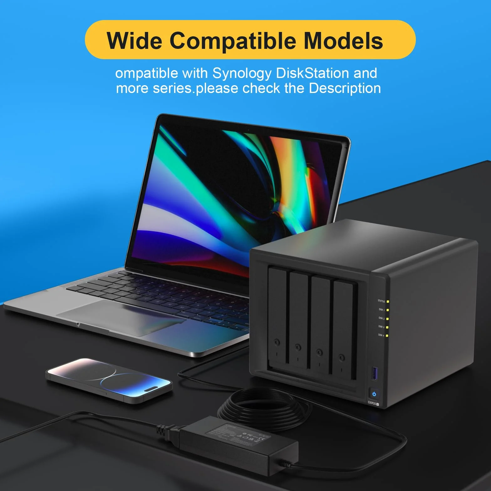 12V ładowania do Synology NAS DiskStation DS918+ DS918 DS916+ DS415+ DS920+ DS1520+ DS1522+ DS923+ DS718+ QNAP TS464 TS431TS410 TS412 zasilacz serwerowy NAS