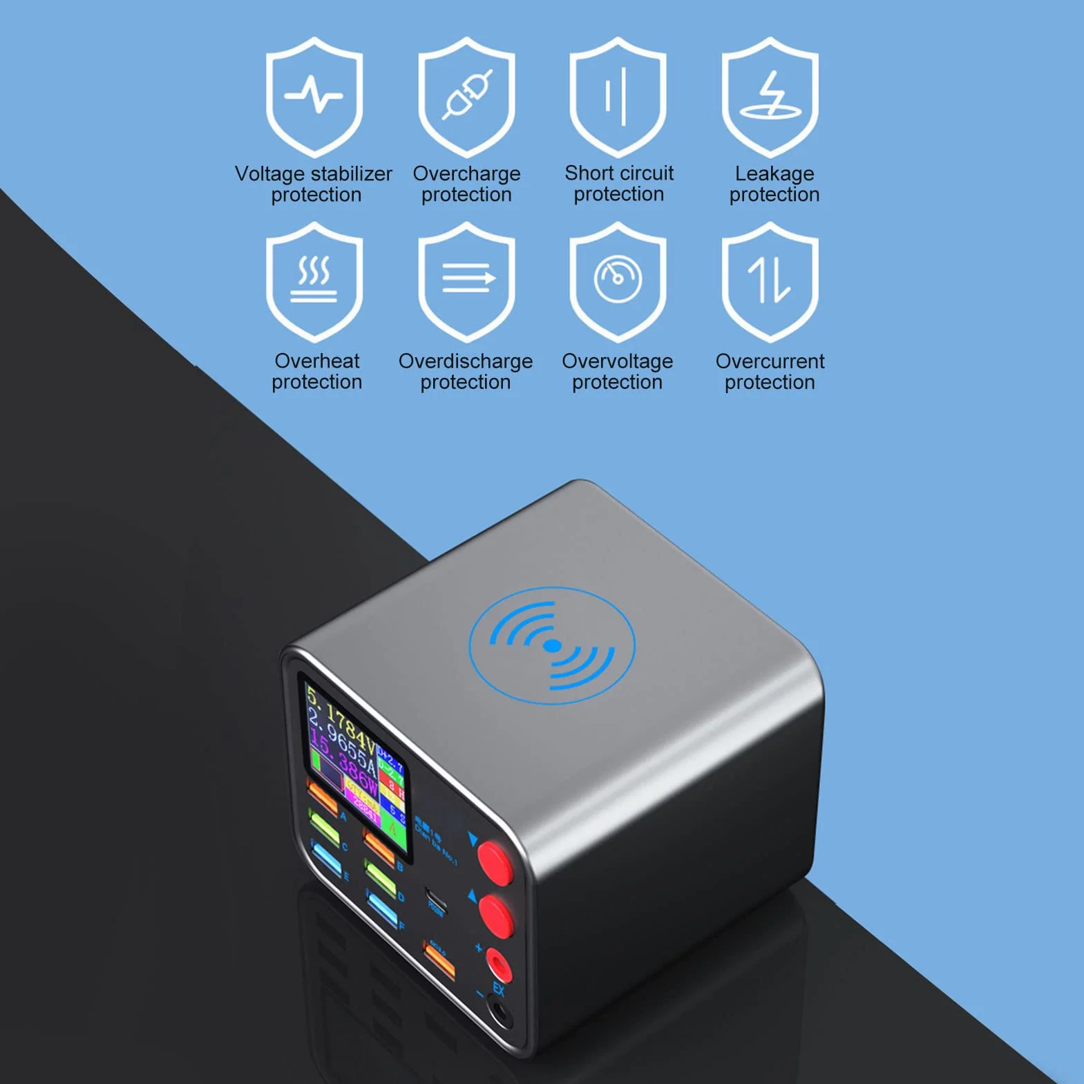 Ładowarka USB 8 Portów Stacja Ładowania Hub USB Wielofunkcyjny Zasilacz do Telefonu Tabletów Szybkie Ładowanie Bezprzewodowe Biuro Dom