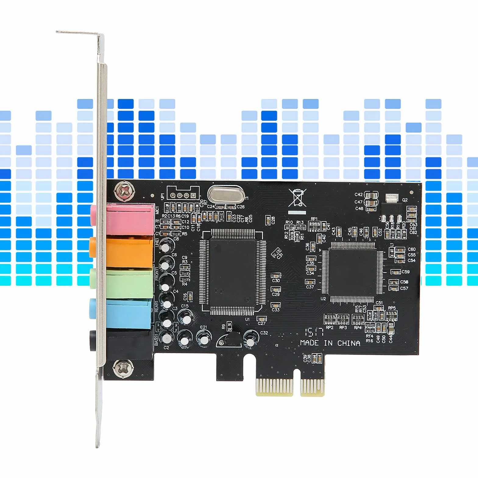 Karta Dźwiękowa PCIe, Wewnętrzna Karta Dźwiękowa 5.1 dla PC 7/Vista/XP 32/64-bit z Uchwytem Niskoprofilowym, Karta Dźwiękowa 3D Stereo PCI-e