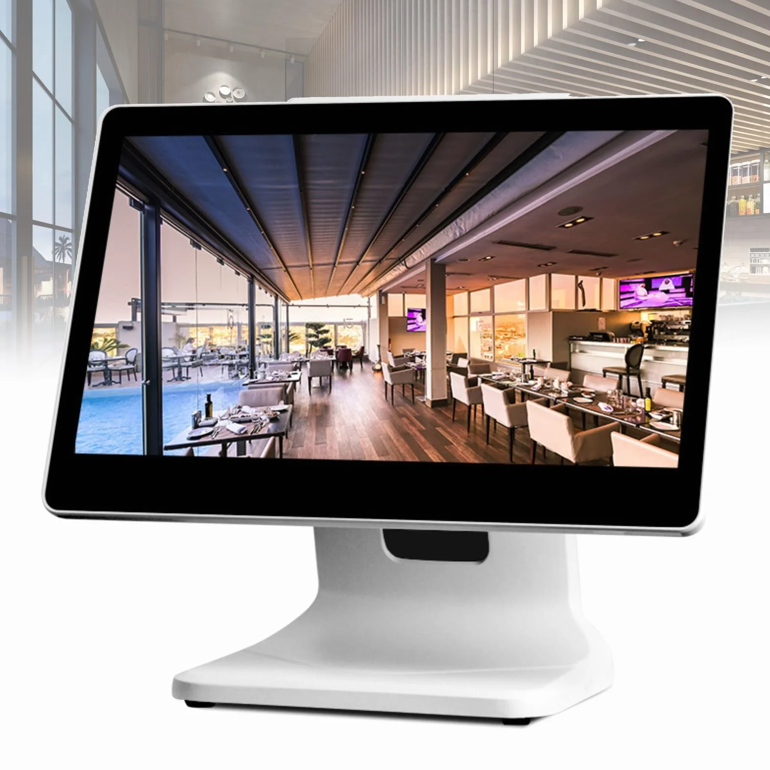 15-calowy pojemnościowy monitor dotykowy, 10-punktowy monitor LCD z ekranem dotykowym, rozdzielczość 1366 x 768 pikseli, z pilotem i wejściem COM/VGA, do komputerów PC, punktów spr