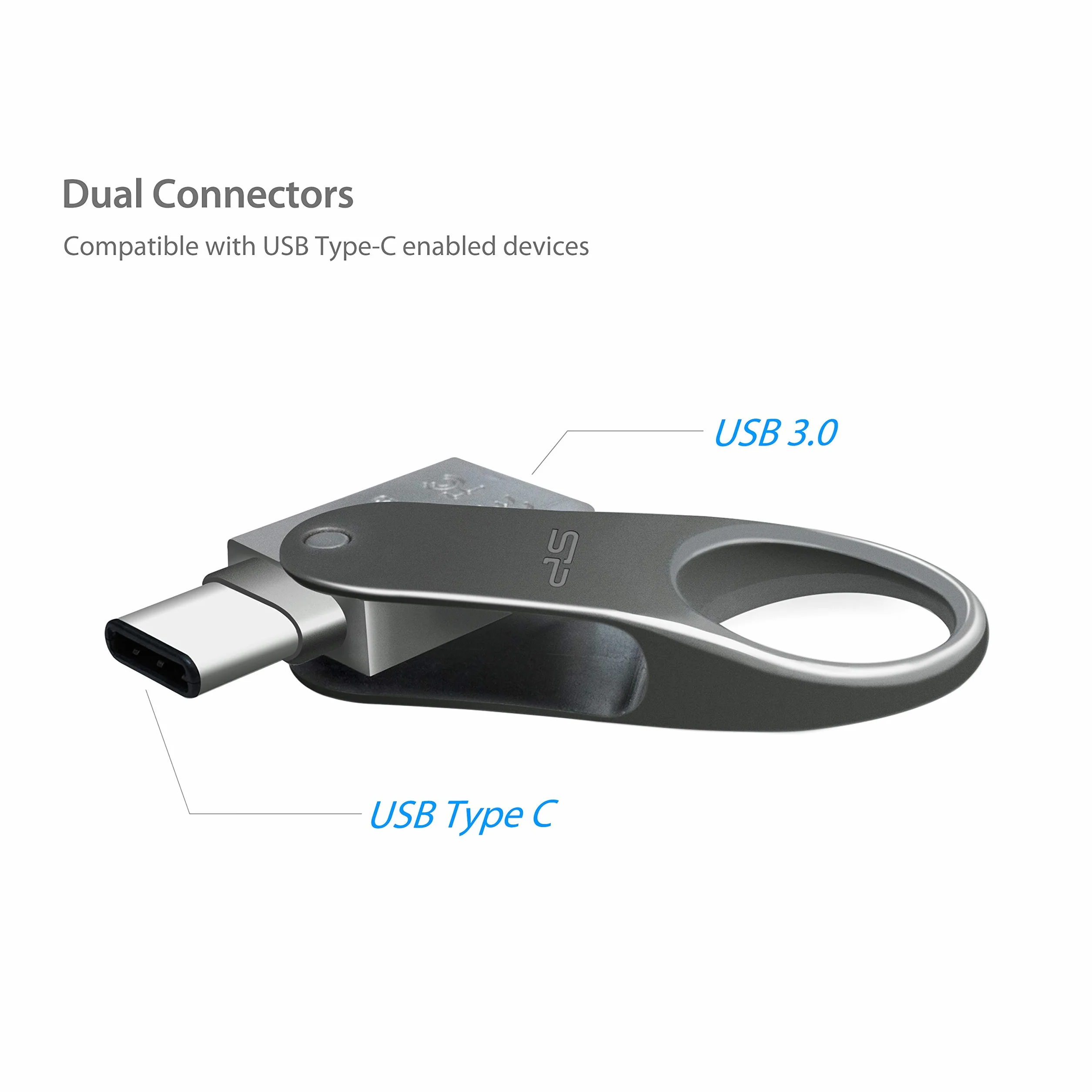 Silicon Power 128 GB typu C i typ A Dual USB 3.0/3.2 Gen 1 Dual Flash Drive, Mobile C80