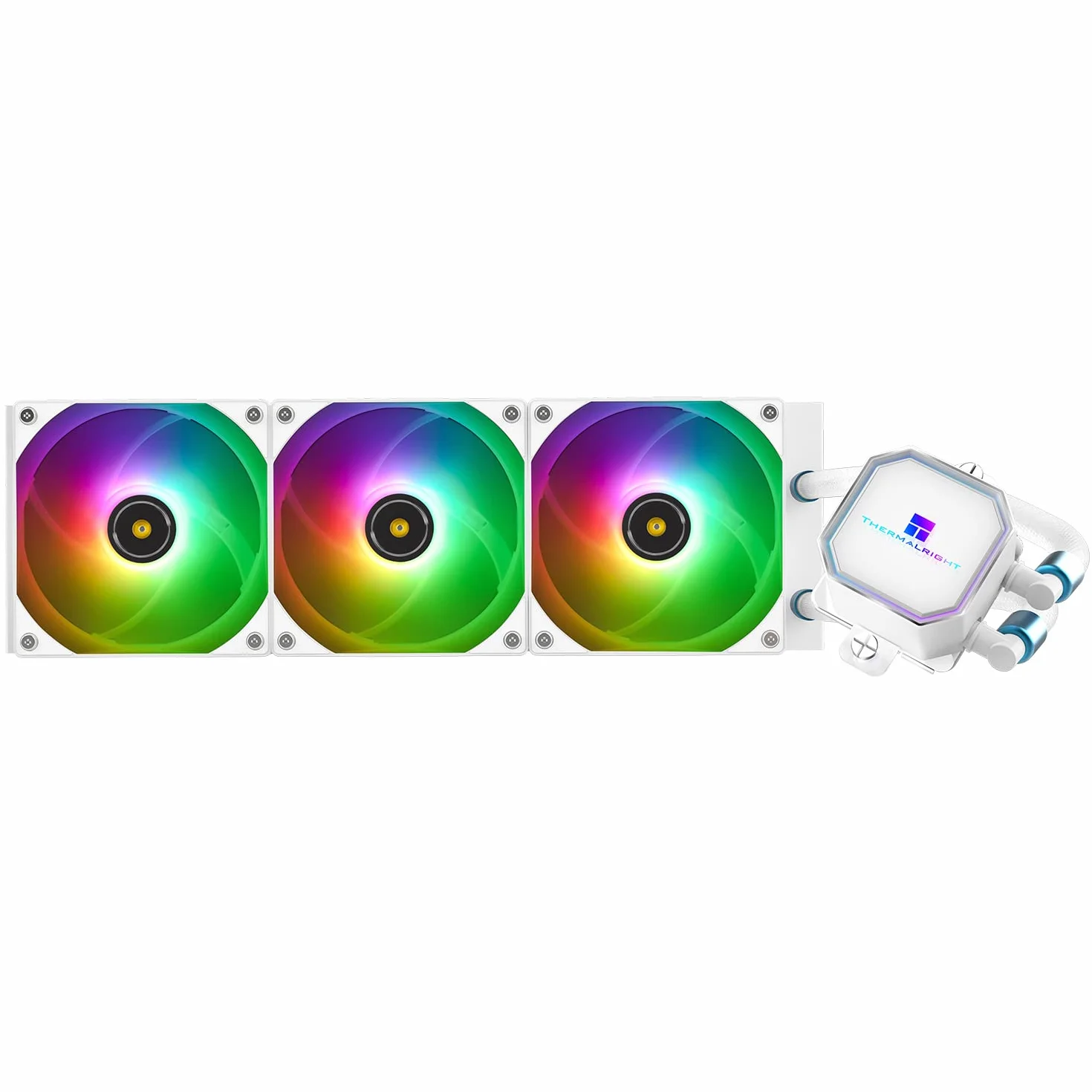 TR Frozen Prism 360 White ARGB 120 mm wentylator PWM Chłodnica cieczy procesora, wbudowany radiator do chłodnicy wody do AMD/AM4/AM5, INTEL 1700/1150/1151/1200/2011