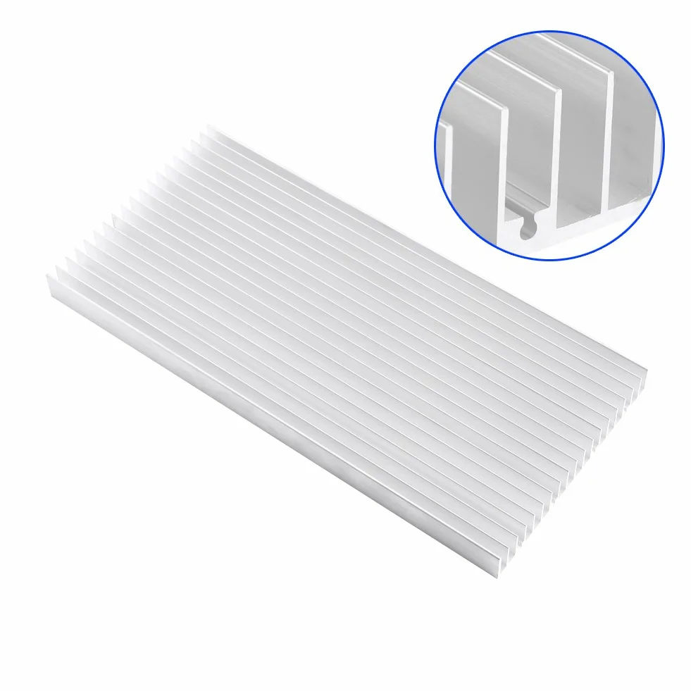 Aluminiowy radiator do lamp LED na 8 sztuk diod 3W lub 20 sztuk diod 1W, 300x140x20mm