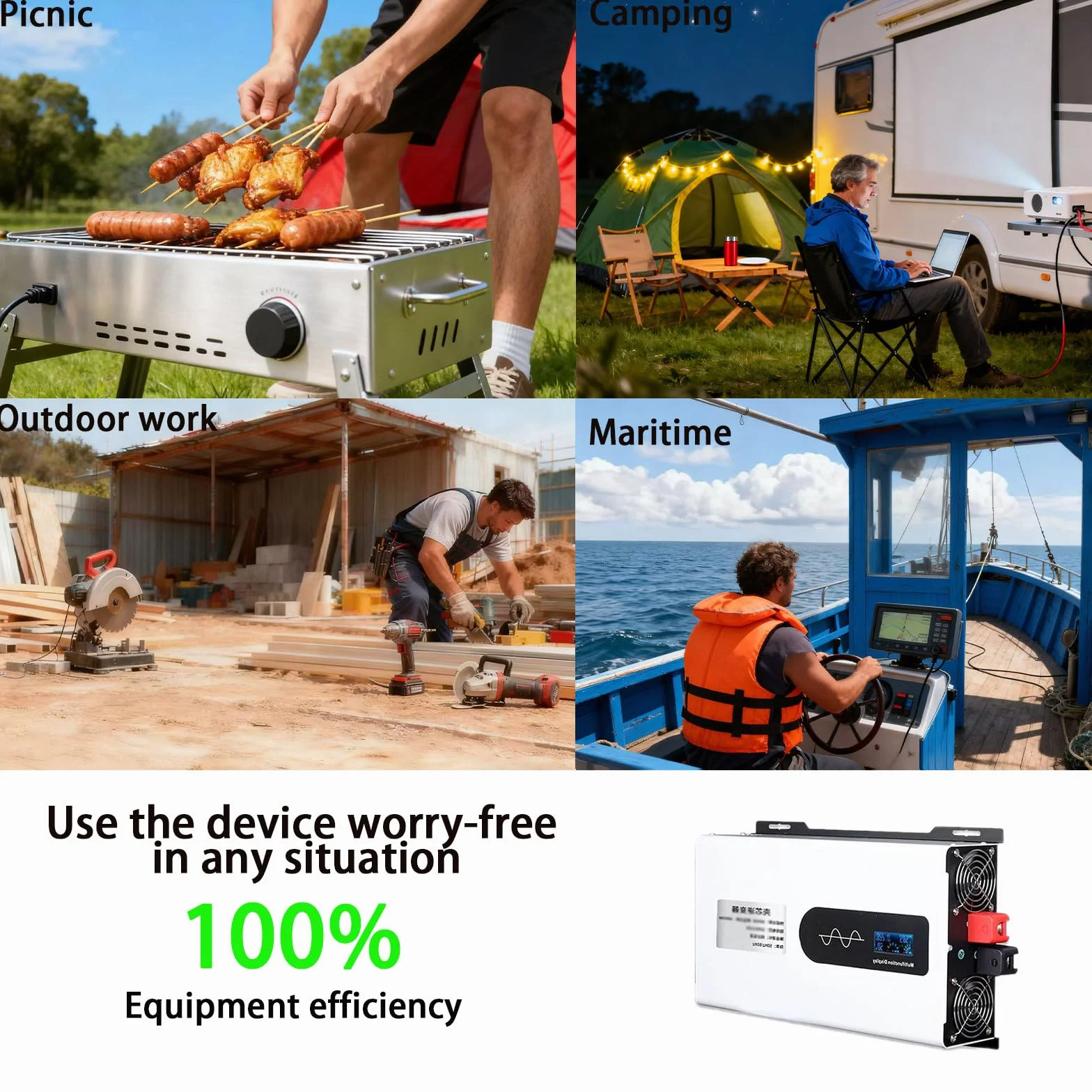 Przetwornica NapięCia, Falownik Sinusoidalny, PrąD StałY 12 V–72 V Na PrąD Przemienny 110 V/240 V, WyśWietlacz Lcd, Moc 5000 W–8000 W, Do UżYtku Domowego/Na ZewnąTrz/W Samochodach 10000W-60V