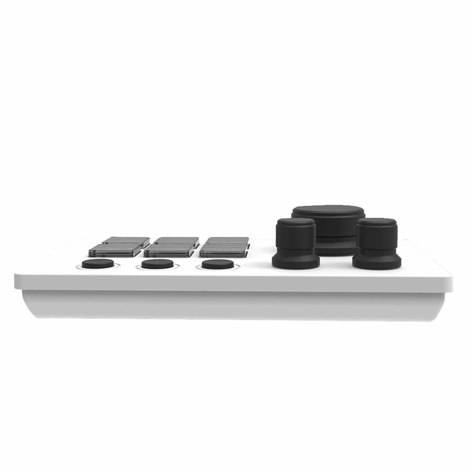 Konfigurowalny Kontroler Strumienia z 6 Klawiszami LCD 3 Pokrętła 3 Przyciski Scen, Klawiatura Makro Interfejs Typu C do Strumieniowego Przesyłania Gier i Sterowania Multimediami (WHITE)