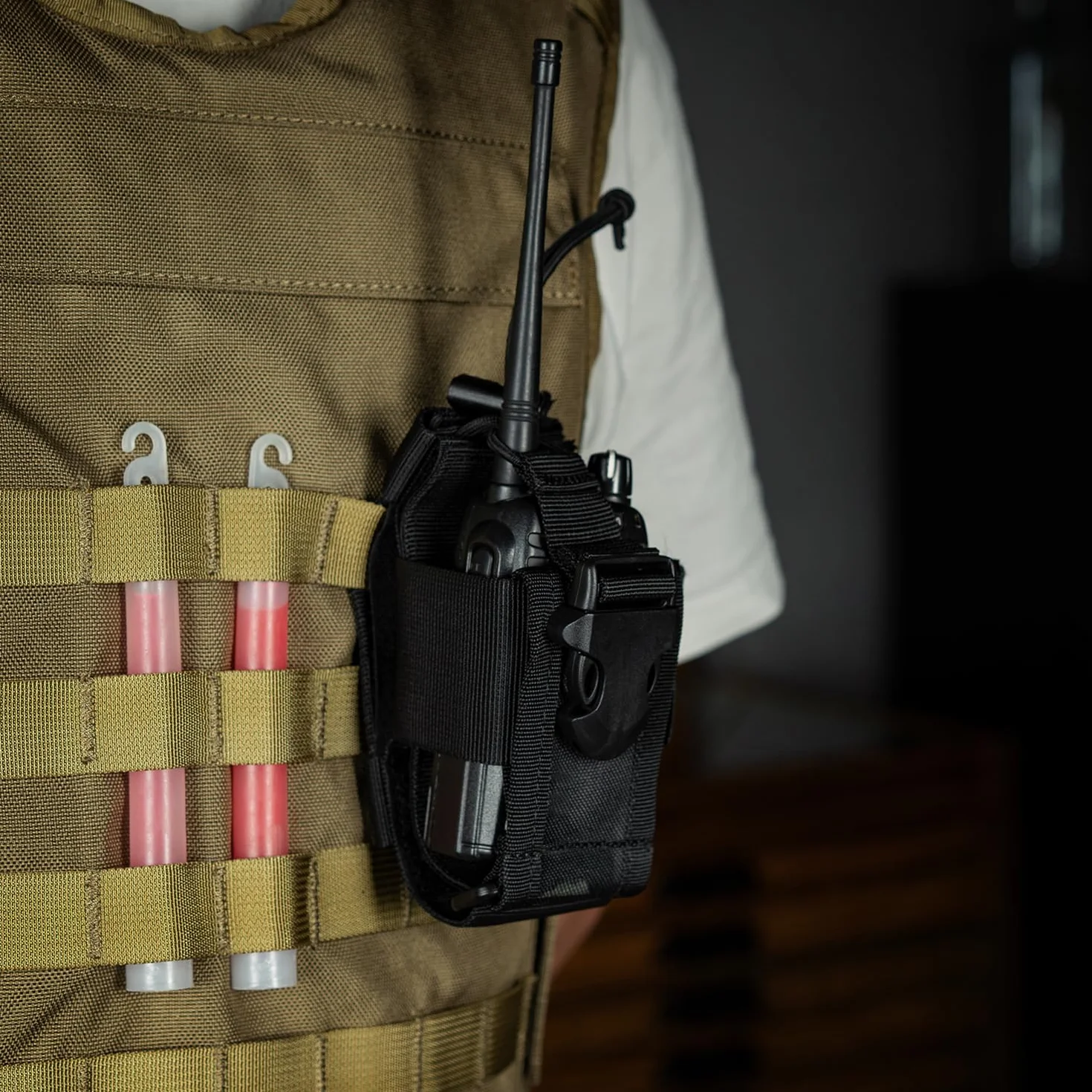 VIPERADE Walkie Talkie Torba na radio Nylonowa kabura na interkom Wielofunkcyjne regulowane miejsce do przechowywania Solidna dwukierunkowa torba na radio