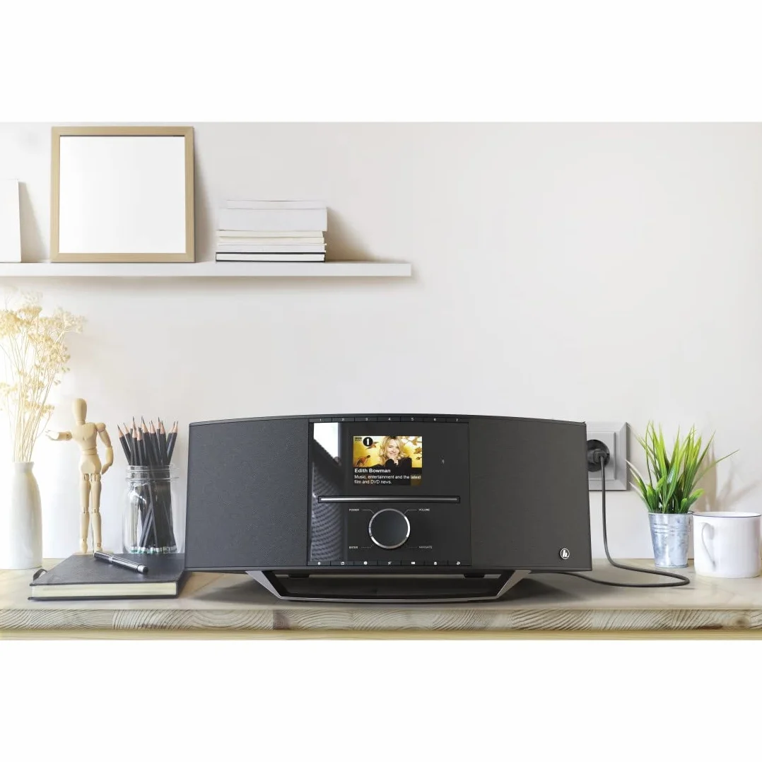 Hama radio cyfrowe DIR3510SCBTX (odbiór sygnałów FM, DAB/DAB+, obsługa Bluetooth 5, obsługa Spotify Connect, moc muzyczna 40W) czarne