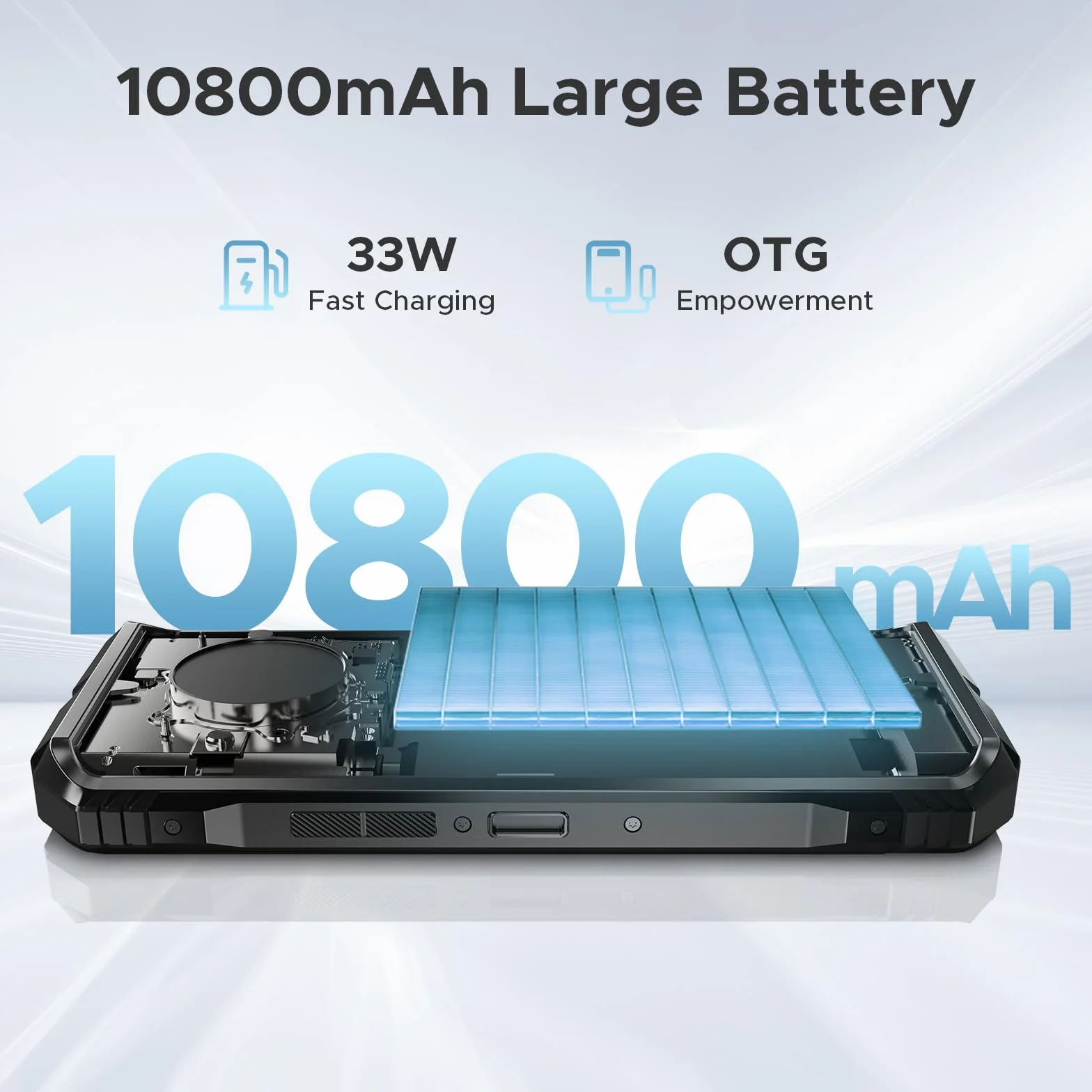 S118 4G Téléphones Portables Débloqués, 10800 mAh, Helio G100 32 Go + 512 Go, 6,58" FHD +, 50 MP + (Vision Nocturne 12 MP) + 32 MP Smartphones, NFC Vert