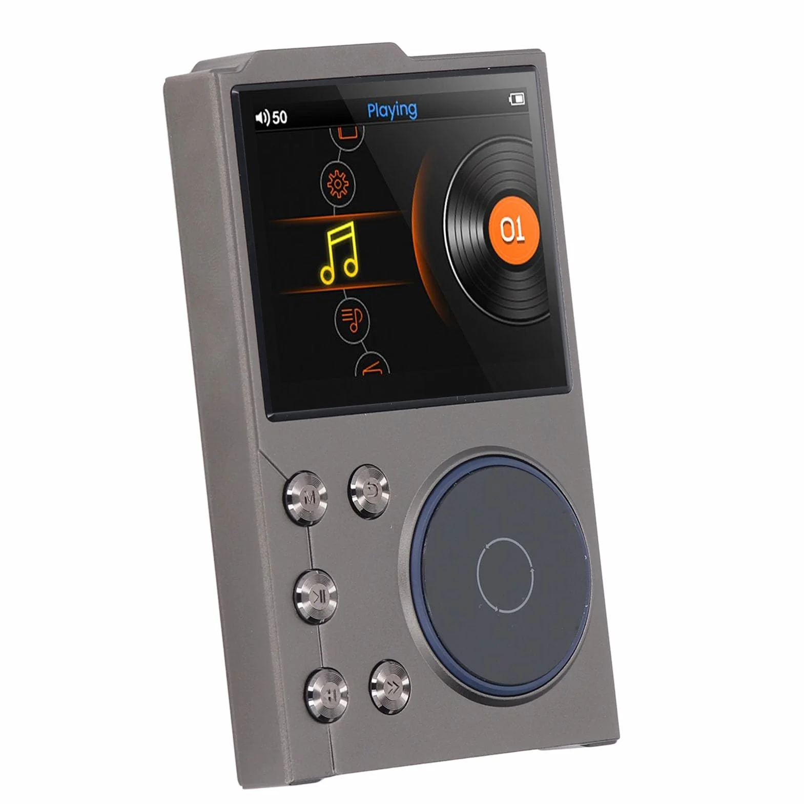 Ausla Odtwarzacz HiFi MP3, Cyfrowy Odtwarzacz Audio ze Stopu Cynku, 16 GB z możliwością Rozszerzenia do 256 GB, Ekran HD 2,4 Cala, Bluetooth 5.3, Wyjście Liniowe, do Słuchania w Samochodzie w Podróży