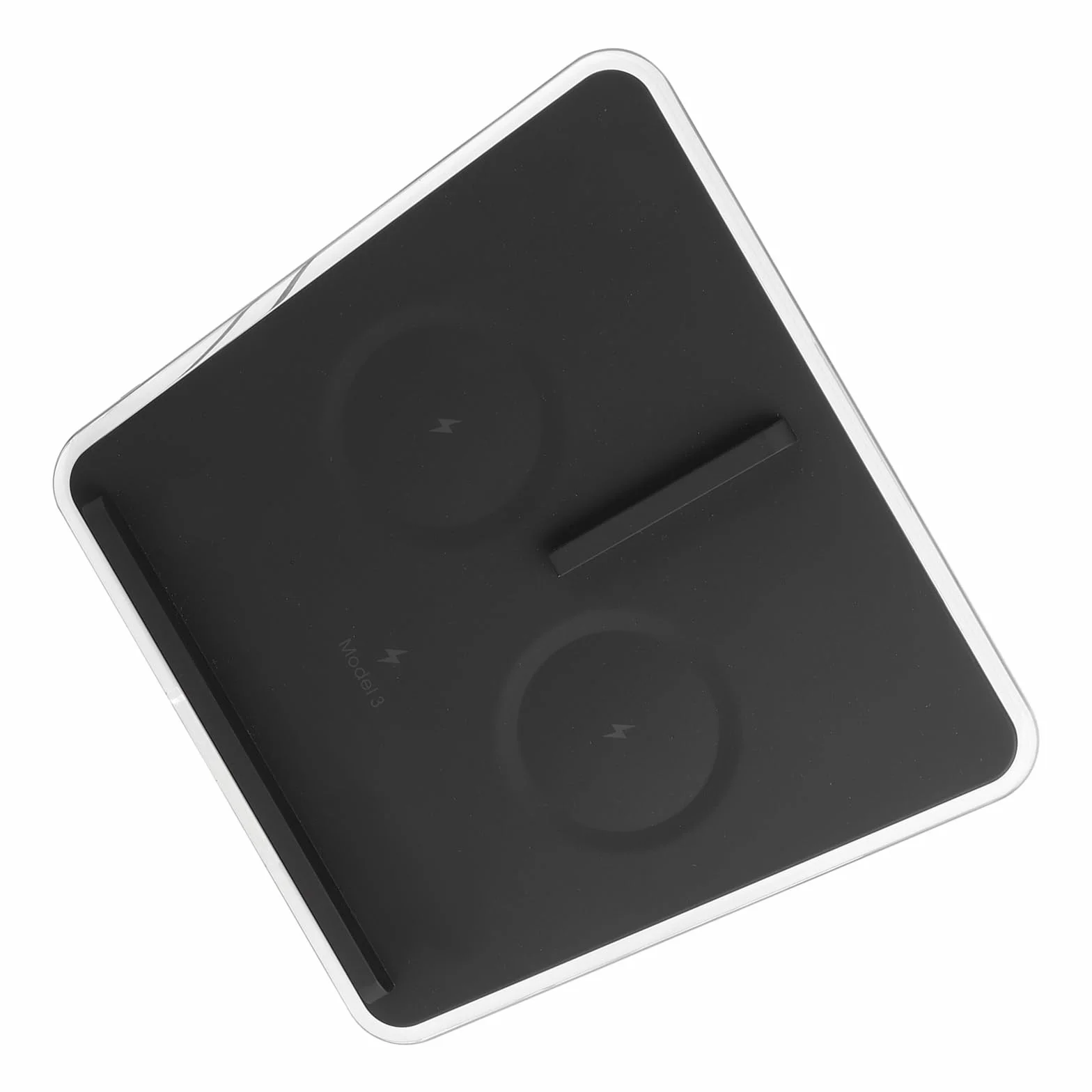 Adapter ładowarki samochodowej USB Ładowarka samochodowa bezprzewodowa 10 W, do Tesli, Modelu 3 Pad Dual Phone Charger z oświetleniem otoczenia