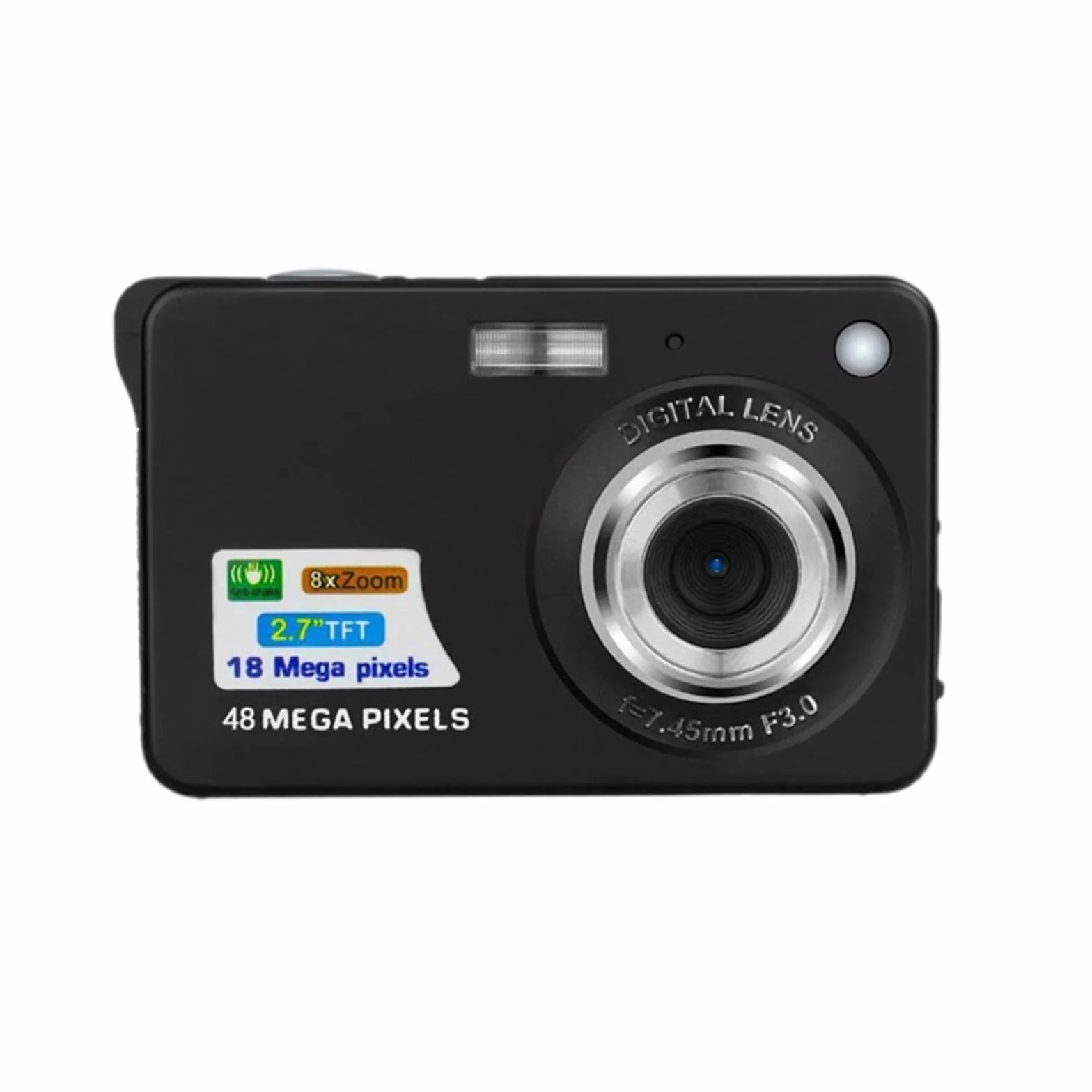 Aparat cyfrowy Autofokus Vlogging Camera 48MP z dużym ekranem Kamera do fotografii dla dorosłych dzieci Z łatwością Uchwyć Wspaniałe Chwile(Black)
