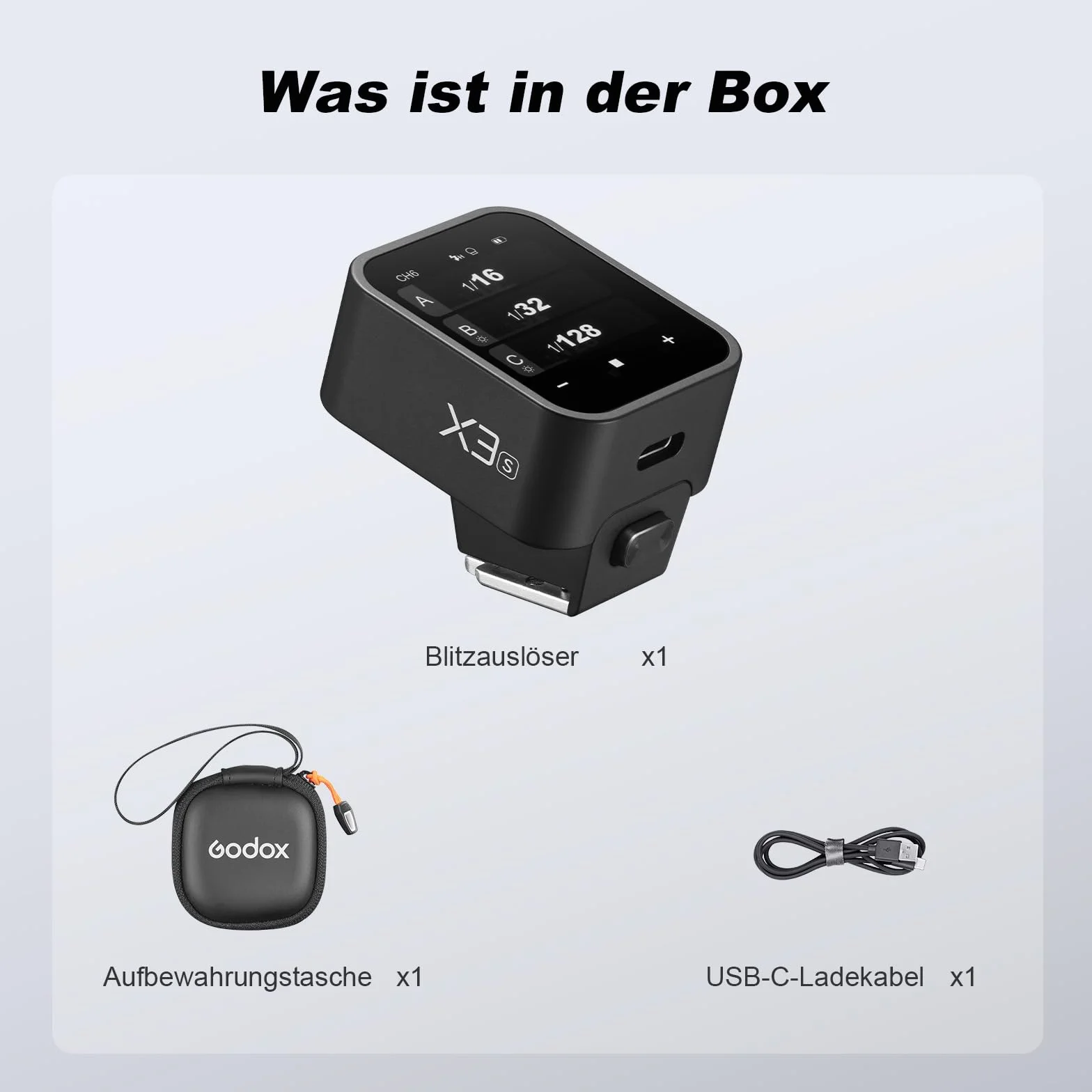 Godox X3-S TTL Trigger Flash Wireless Duży ekran dotykowy OLED Tryb bezprzewodowy X 2,4 GHz wbudowany port USB 32 kanały 16 grup kompatybilnych z aparatem Sony