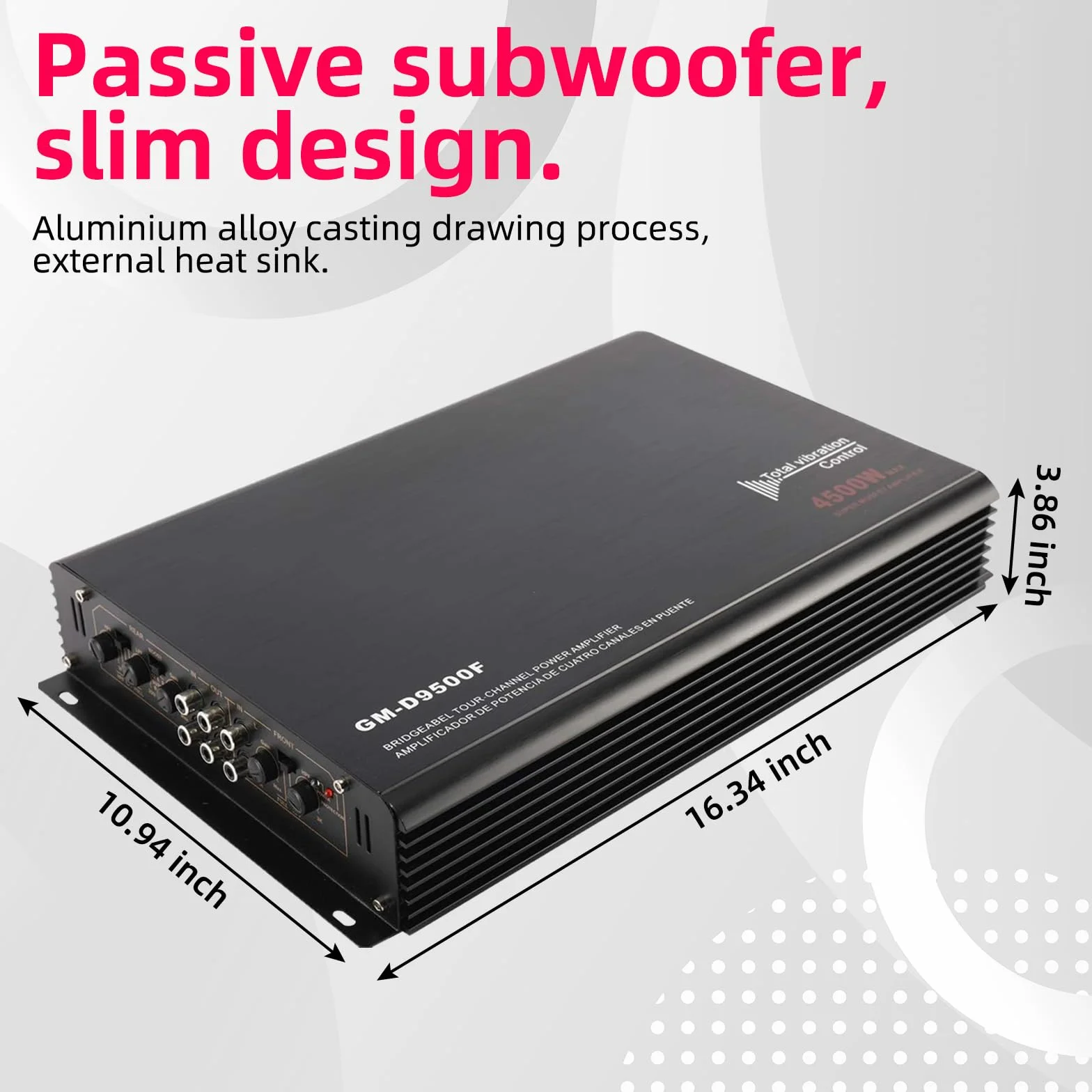 YaeCCC 4-kanałowy wzmacniacz mocy 4500 W, klasa A/B, samochodowy wzmacniacz audio stereo