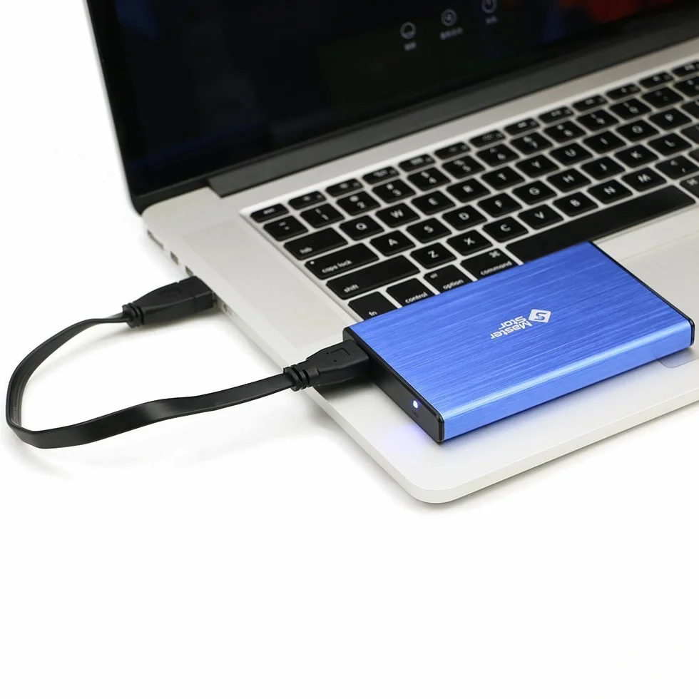 MasterStor Zewnętrzny dysk twardy 320 GB USB 3.0 Super-Fast 2,5-calowy dysk twardy SATA laptop przenośny dysk twardy niebieski