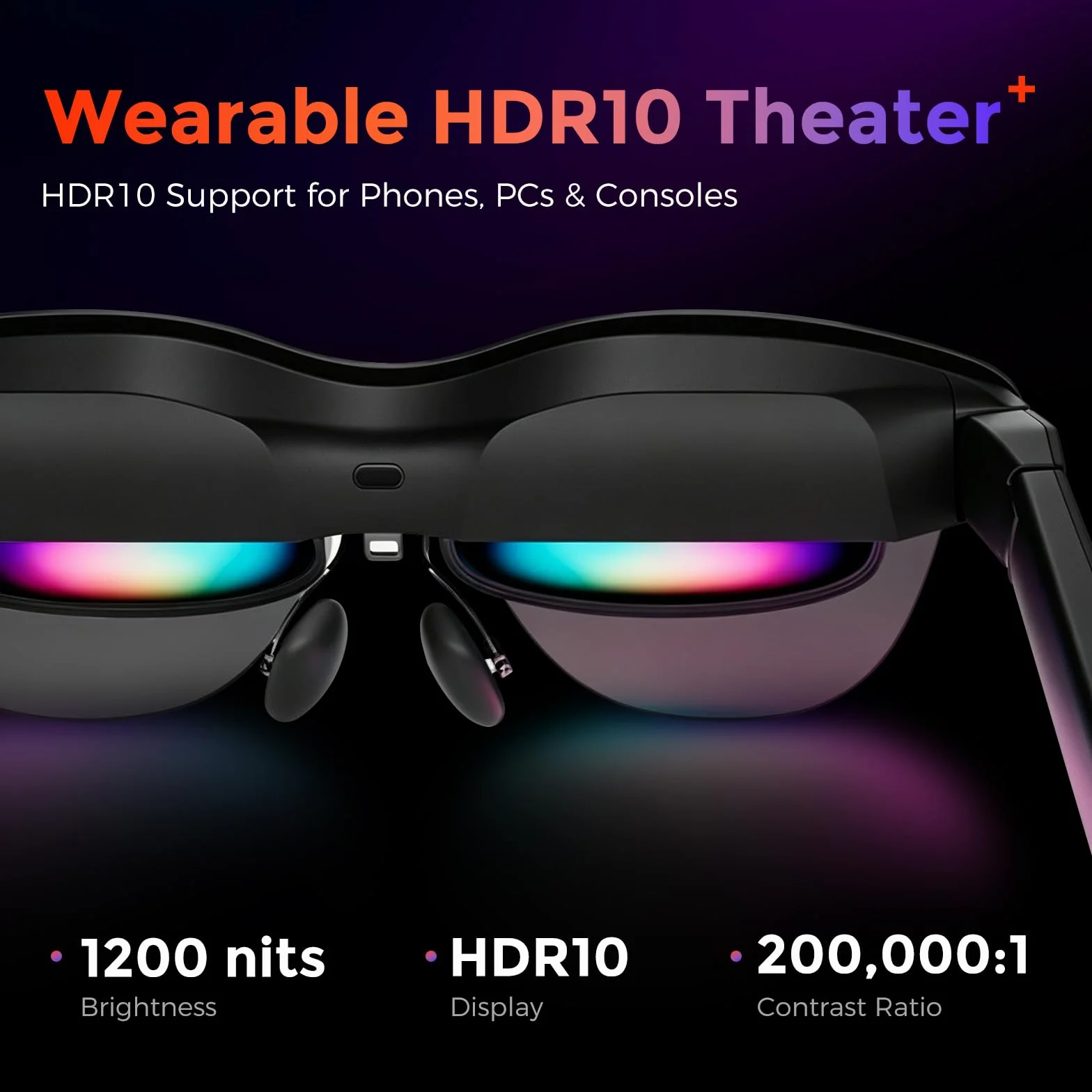 Okulary Ar/Xr Z WyśWietlaczem Hdr10 201 Cali, Vision 4000 Ai Chip, 120hz Okulary 3d Do FilmóW I Gier, DźWięK, Okulary Xr Dla Iphone Android Ps5 Switch 2 Mac Steam Deck