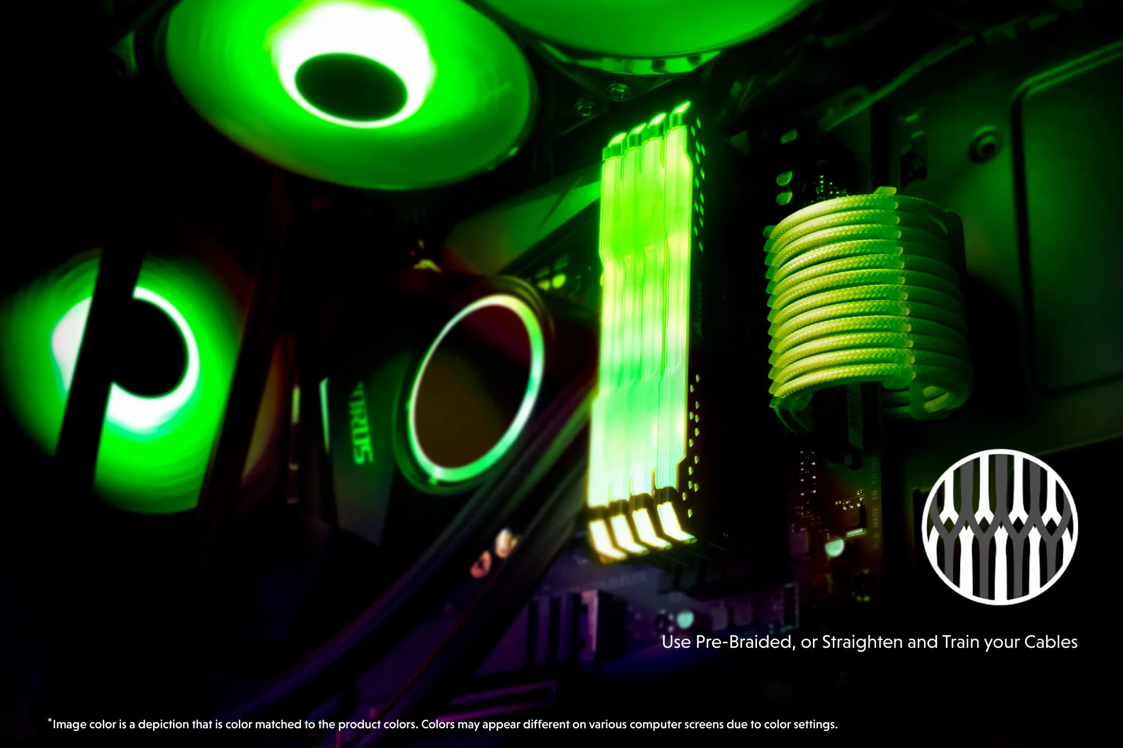LINKUP - Przedłużacz kabla zasilacza AVA 50 cm z osłoną GPU, zasilacz do komputera PC z grzebieniem, 1x 24P (20+4), 2x 8P (4+4) CPU, 2x 8P (6+2), zestaw GPU, 500 mm - zielony