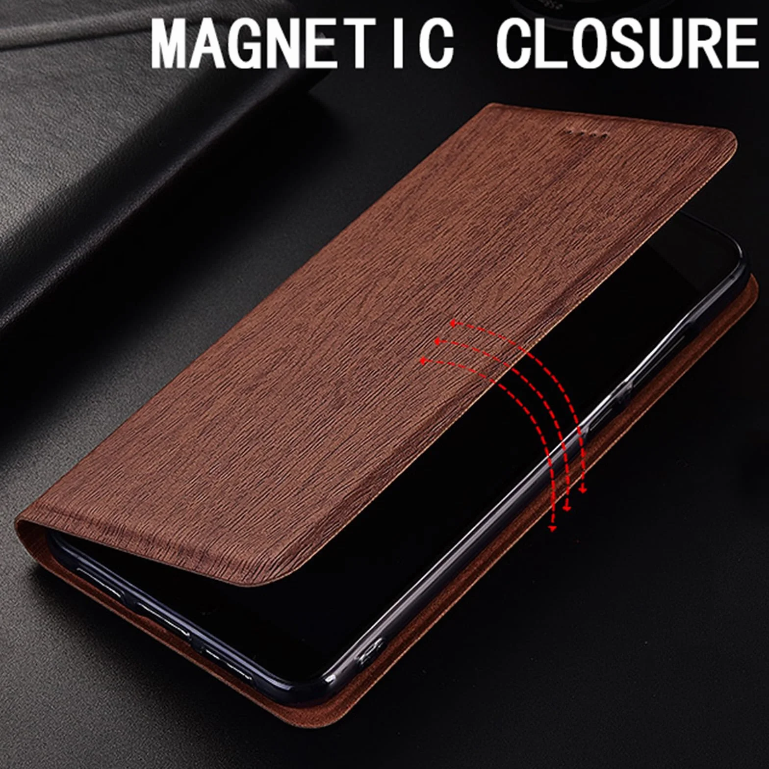 Etui portfelowe do iPhone 17 Pro Max / 17 Pro / 17 Air/17, magnetyczne klapki, etui na telefon komórkowy, wzór drzewa, skórzane etui z przegródkami na karty, brązowe, 17
