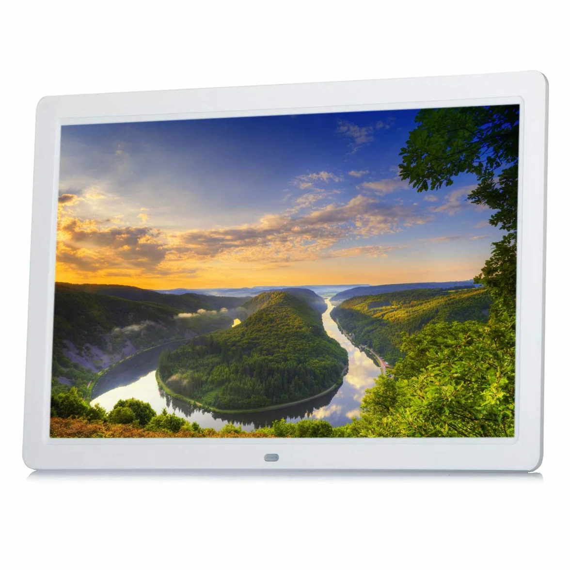 15-calowa wielofunkcyjna elektroniczna ramka na zdjęcia, ścienny odtwarzacz reklamowy HD, wysoka rozdzielczość 1280 × 800 (kolor czarny/biały)