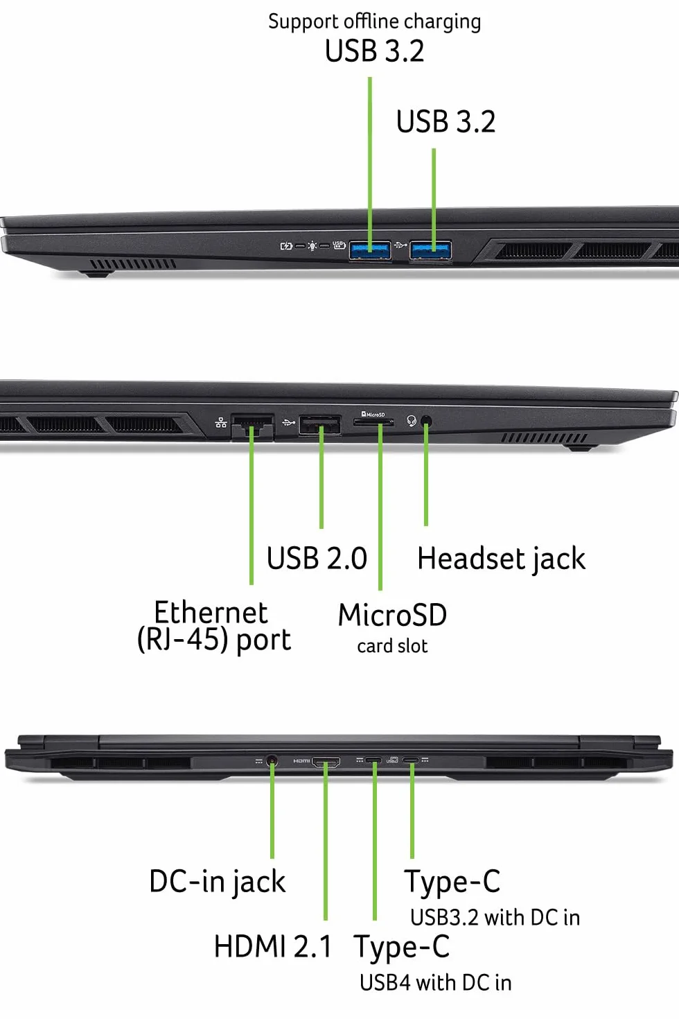 acer Nitro 16S AI (AN16S-61-R9JJ) laptop gamingowy, Copilot+ PC, wyświetlacz 16" WQXGA IPS 180 Hz, AMD Ryzen AI 9 365, 32 GB RAM, 1 TB SSD, NVIDIA GeForce RTX 5070, Windows 11, klawiatura QWERTZ