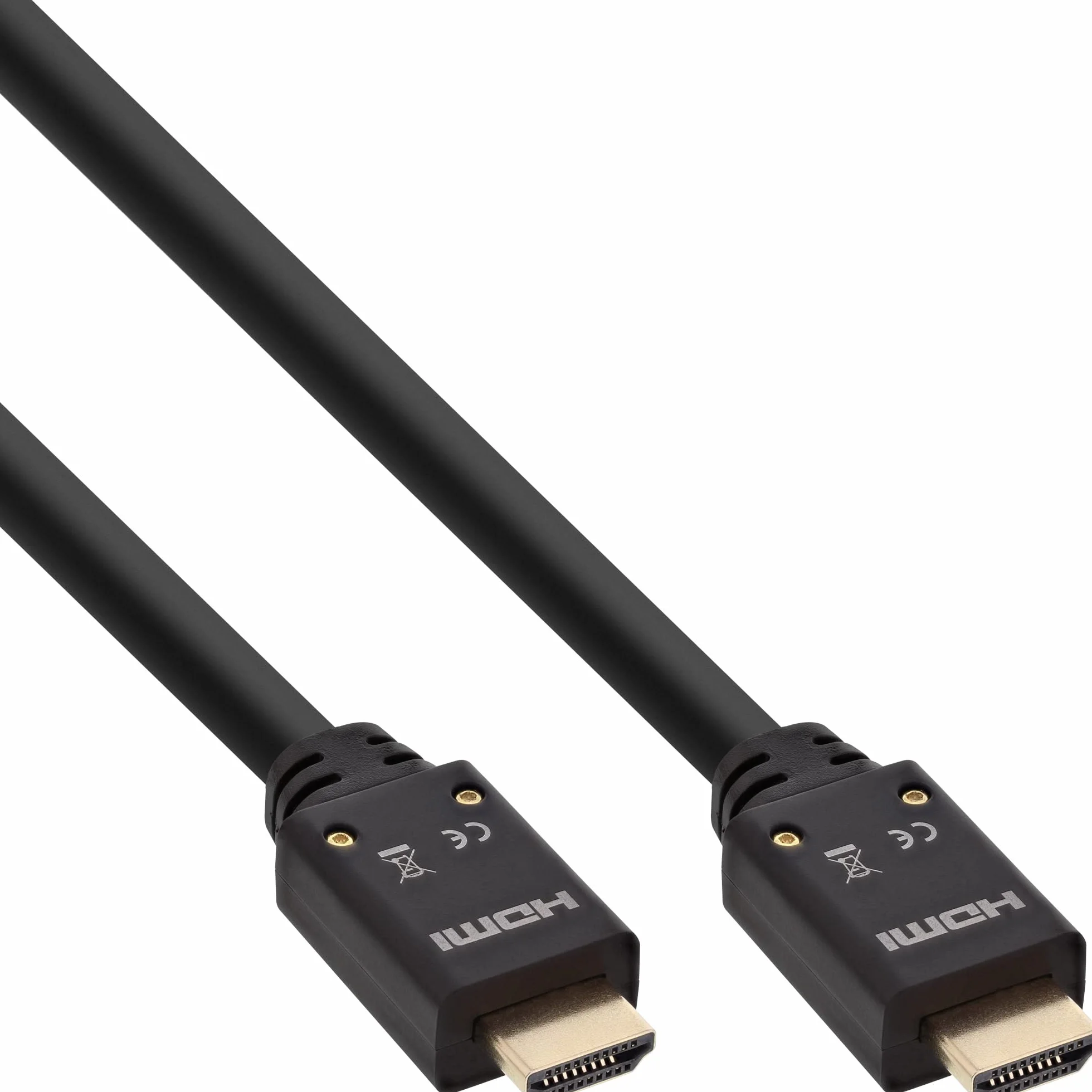 InLine 17520B HDMI aktywny kabel, HDMI High Speed z Ethernet, 4K2K, wtyczka/wtyczka, czarny/złoty, 20 m