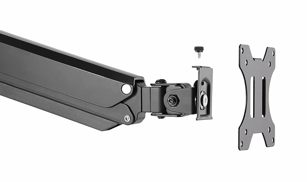 Deltaco ARM-0350 Płaski uchwyt na ekran biurkowy 81,3 cm (32") Zacisk/śruba czarna
