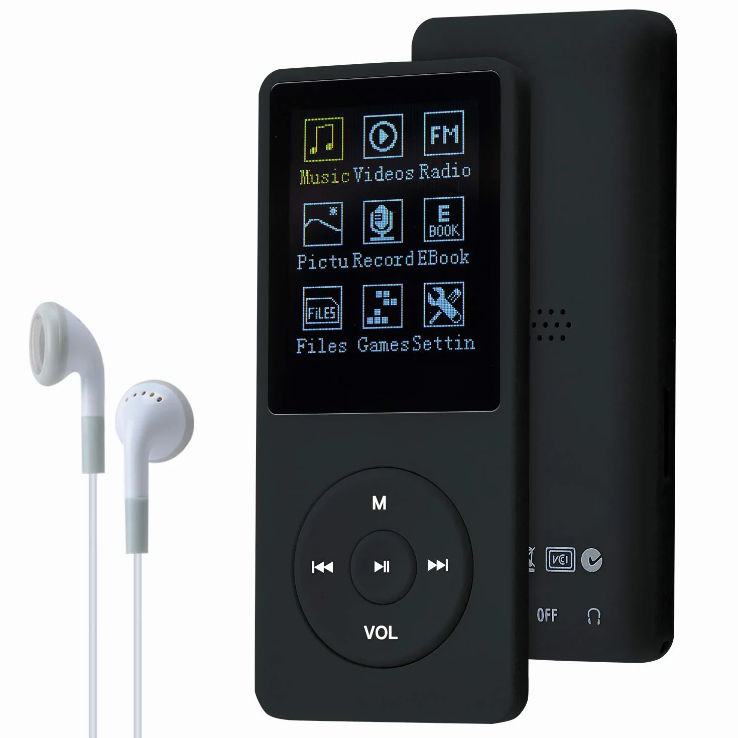Przenośny odtwarzacz MP3 Hi-Fi 8GB obsługa SD do 64GB 70h odtwarzania bezstratny dźwięk czarny